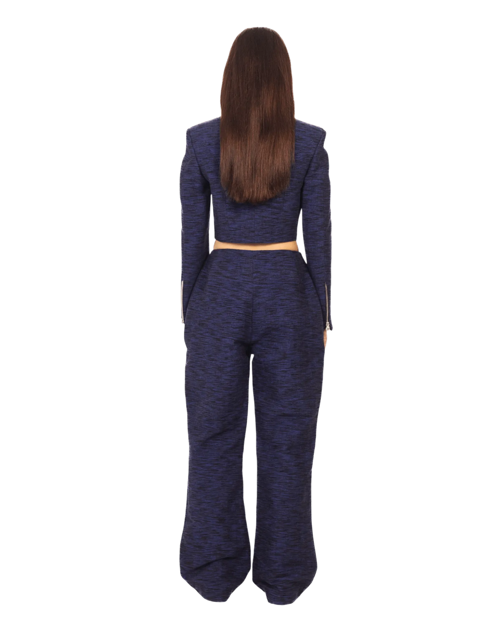 KHADDAR BLUE CROP BLAZER