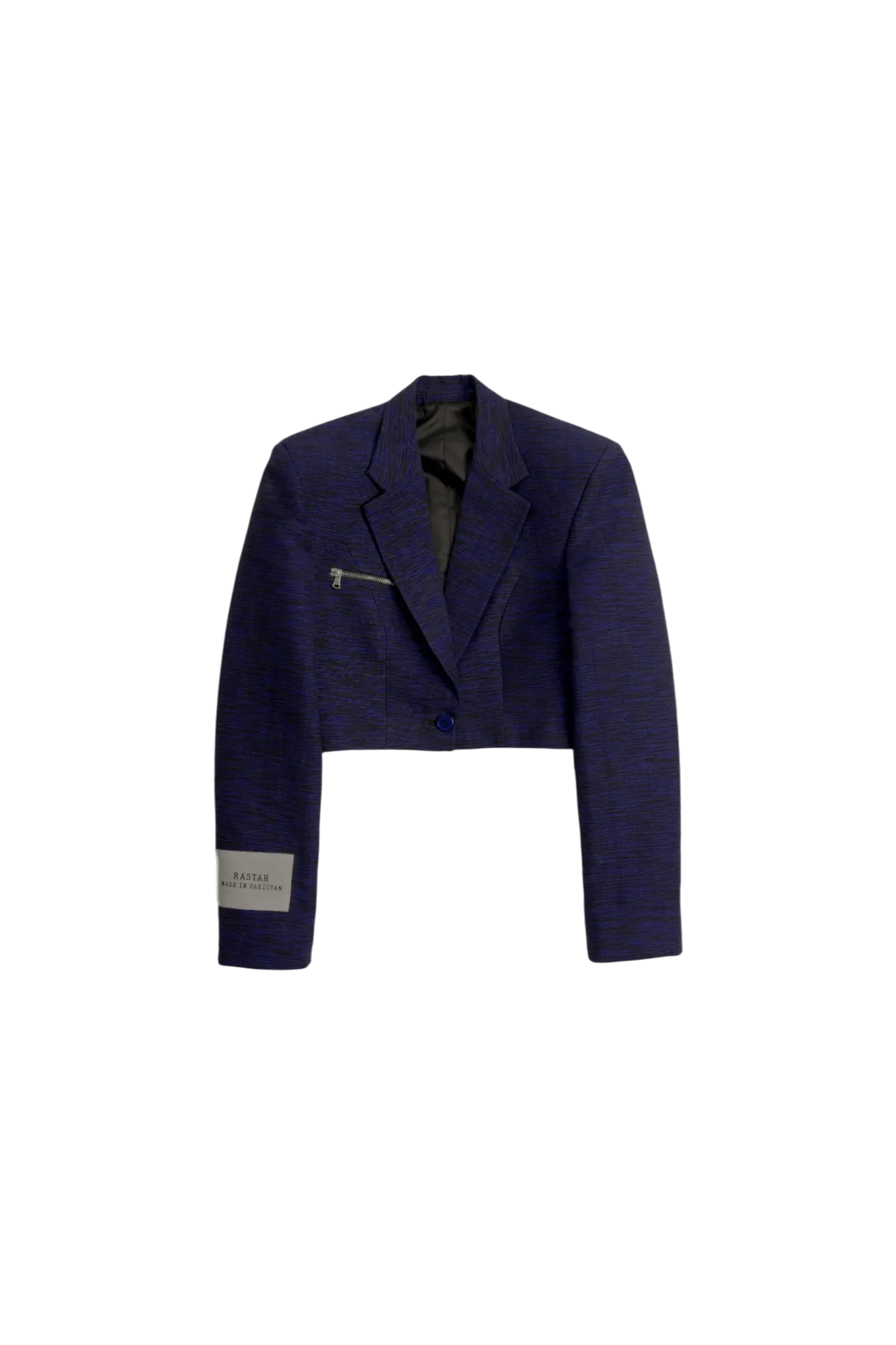 KHADDAR BLUE CROP BLAZER
