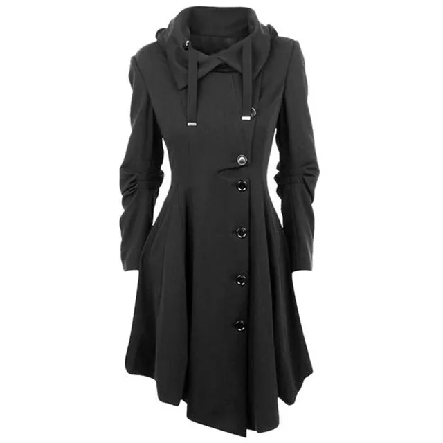 LASPERAL 2017 Irregular Turn-down Collar Long Wool Blend Coat Women Single Breasted Overcoat Autumn Winter Slim Fit Coats Female