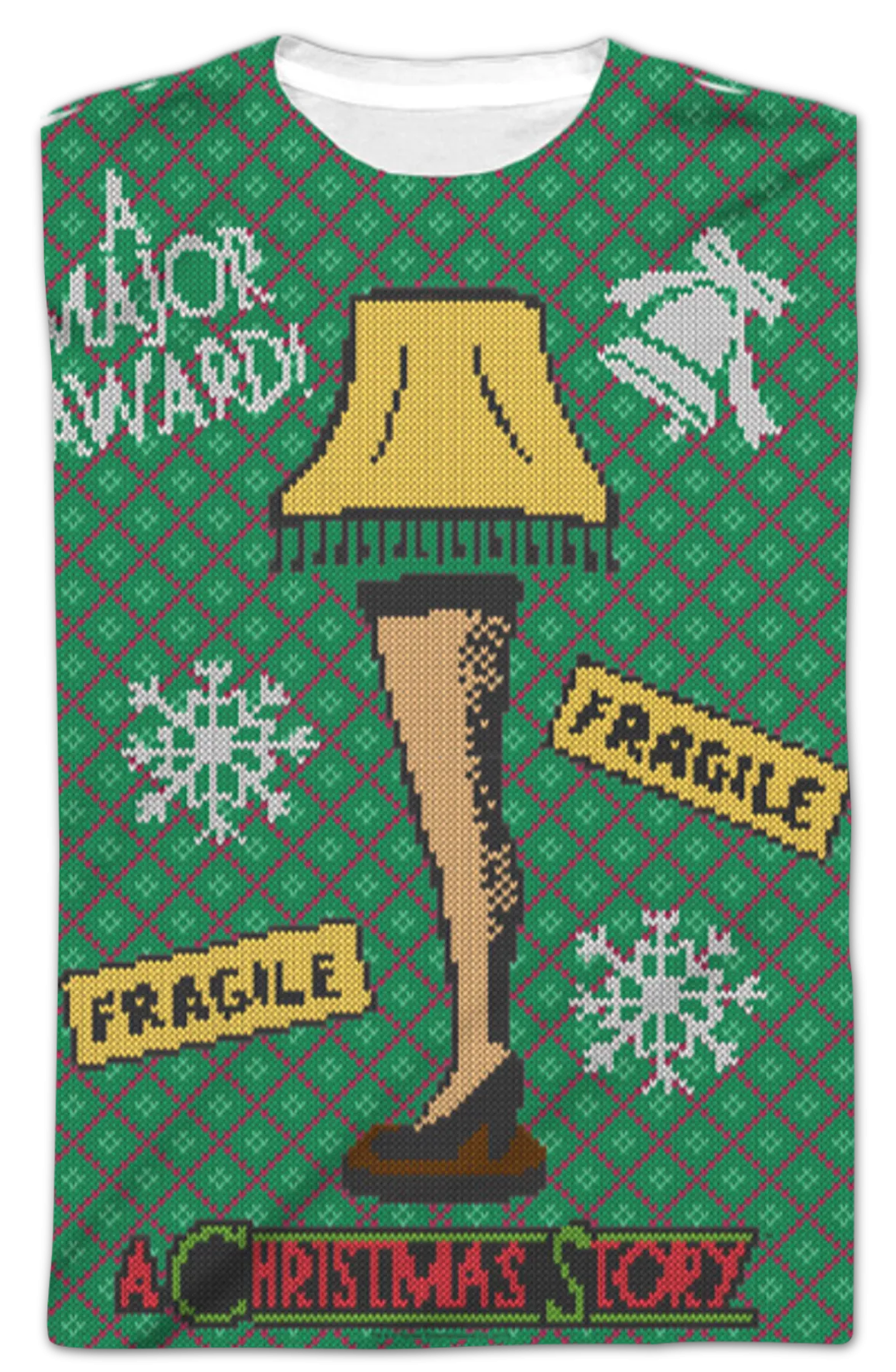Leg Lamp Faux Ugly Sweater Christmas Story Long Sleeve Tee