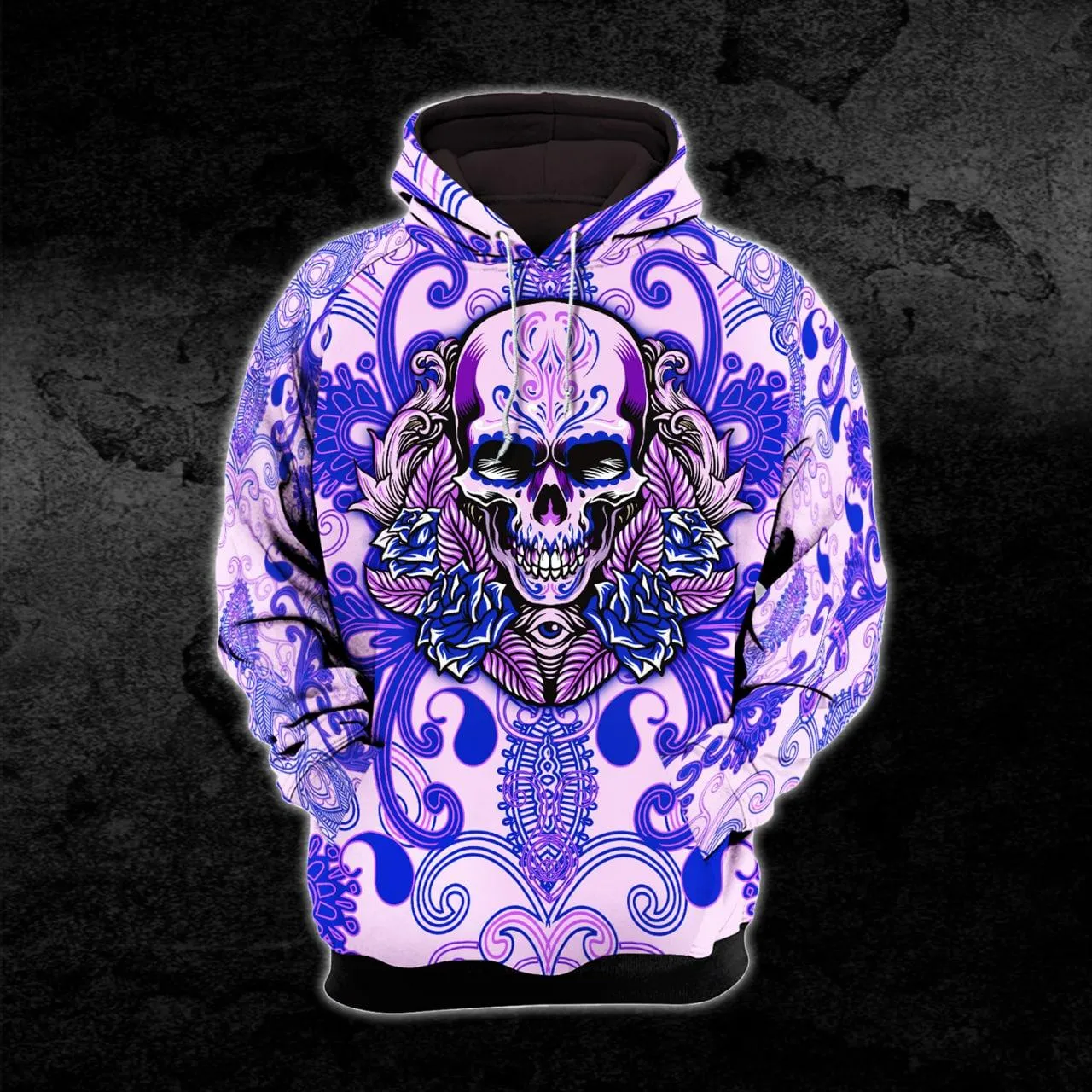 Light Purple Ancient Skull Combo Hoodie and Leggings