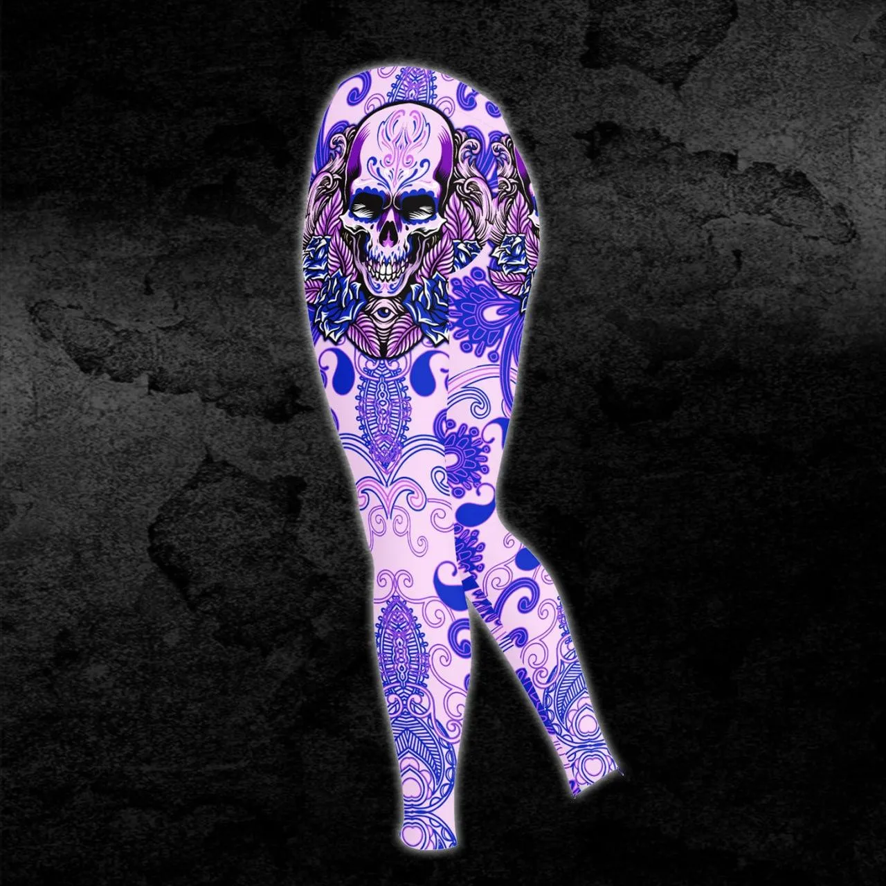 Light Purple Ancient Skull Combo Hoodie and Leggings