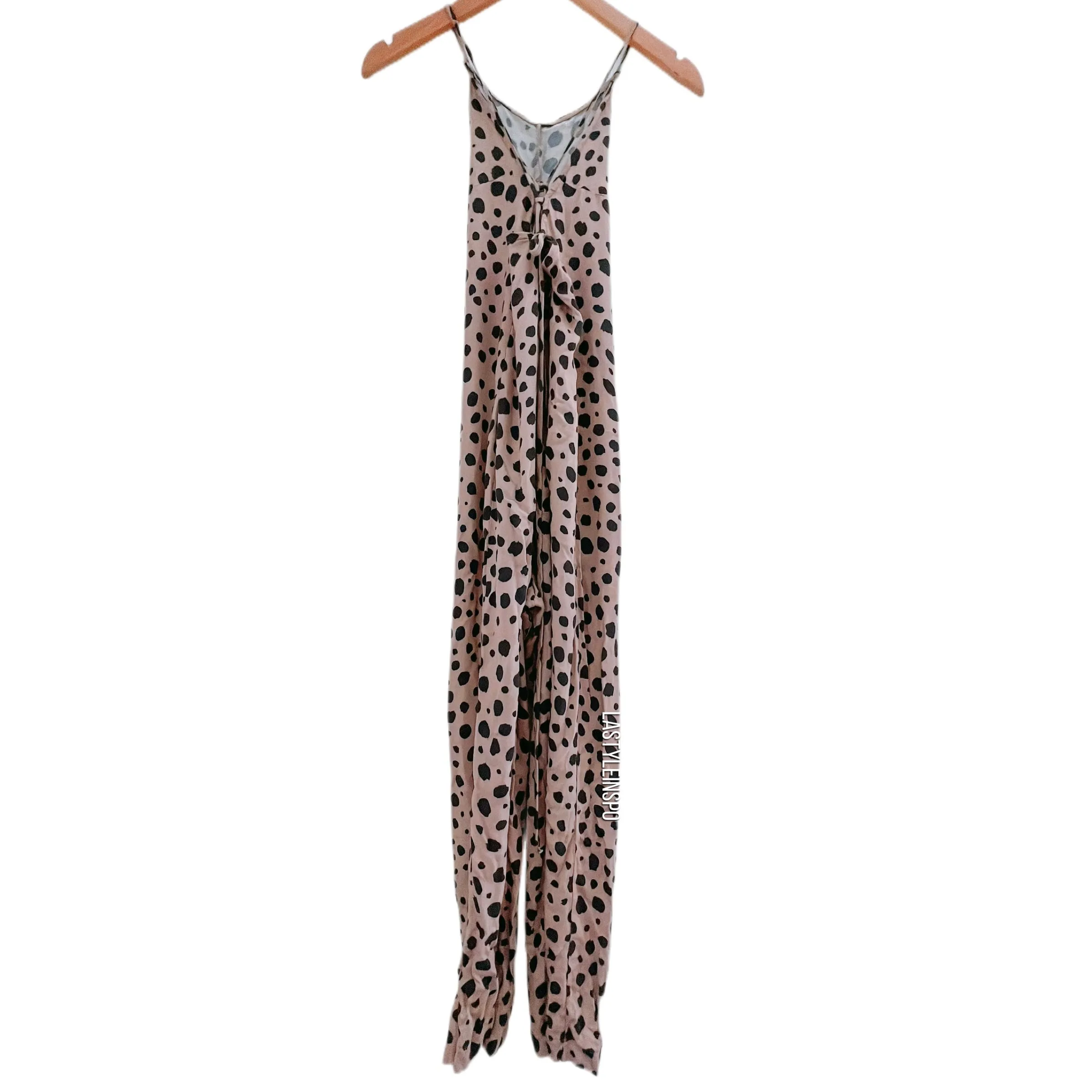 LNA Feline Leopard Jumpsuit Cross Back Size XXS