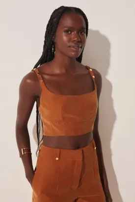 Mediterranean Tailored Top With Wide Straps E4559A1646