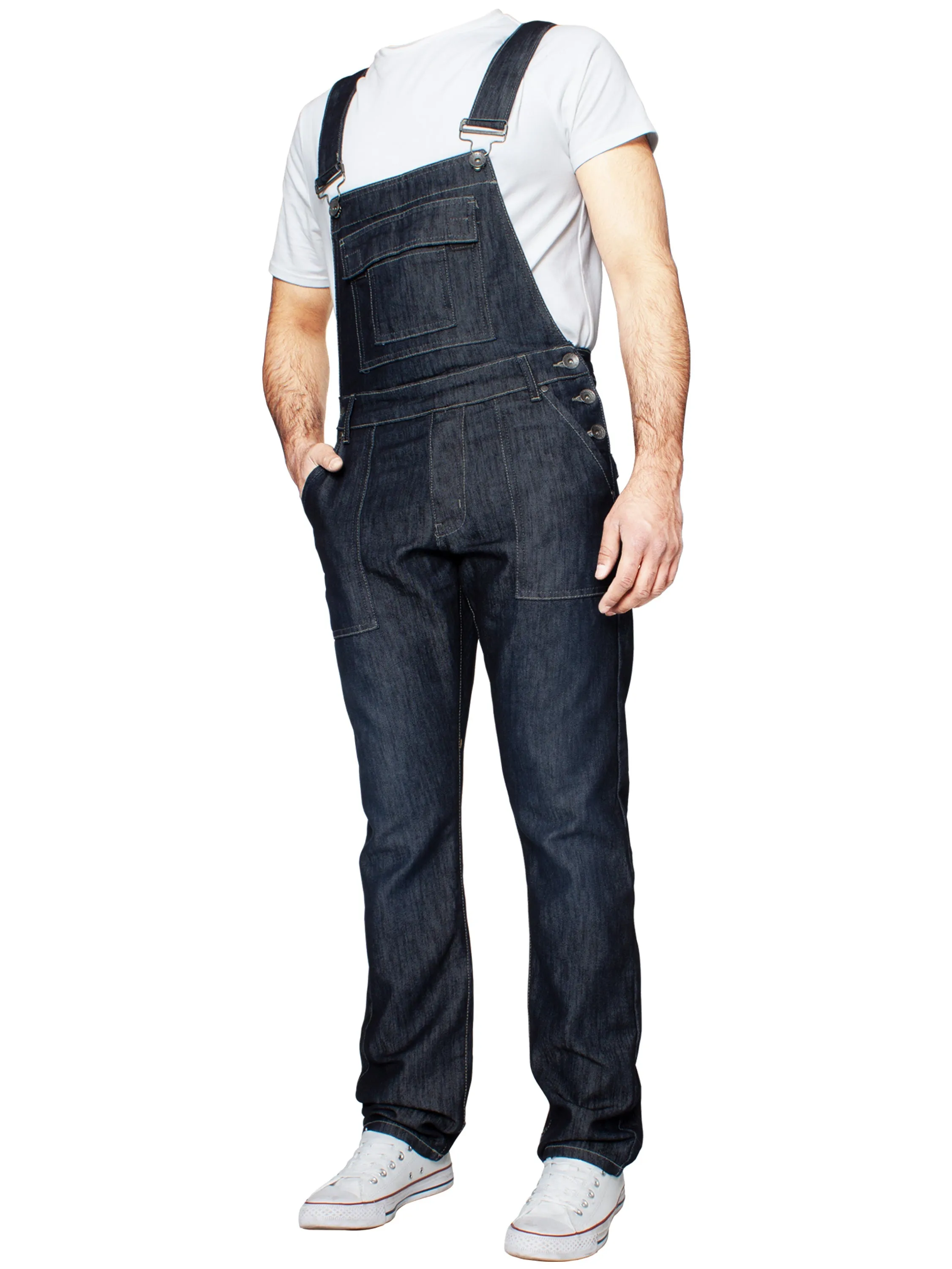 Mens Fashionable Denim Overall Dungarees  | Enzo Designer Menswear