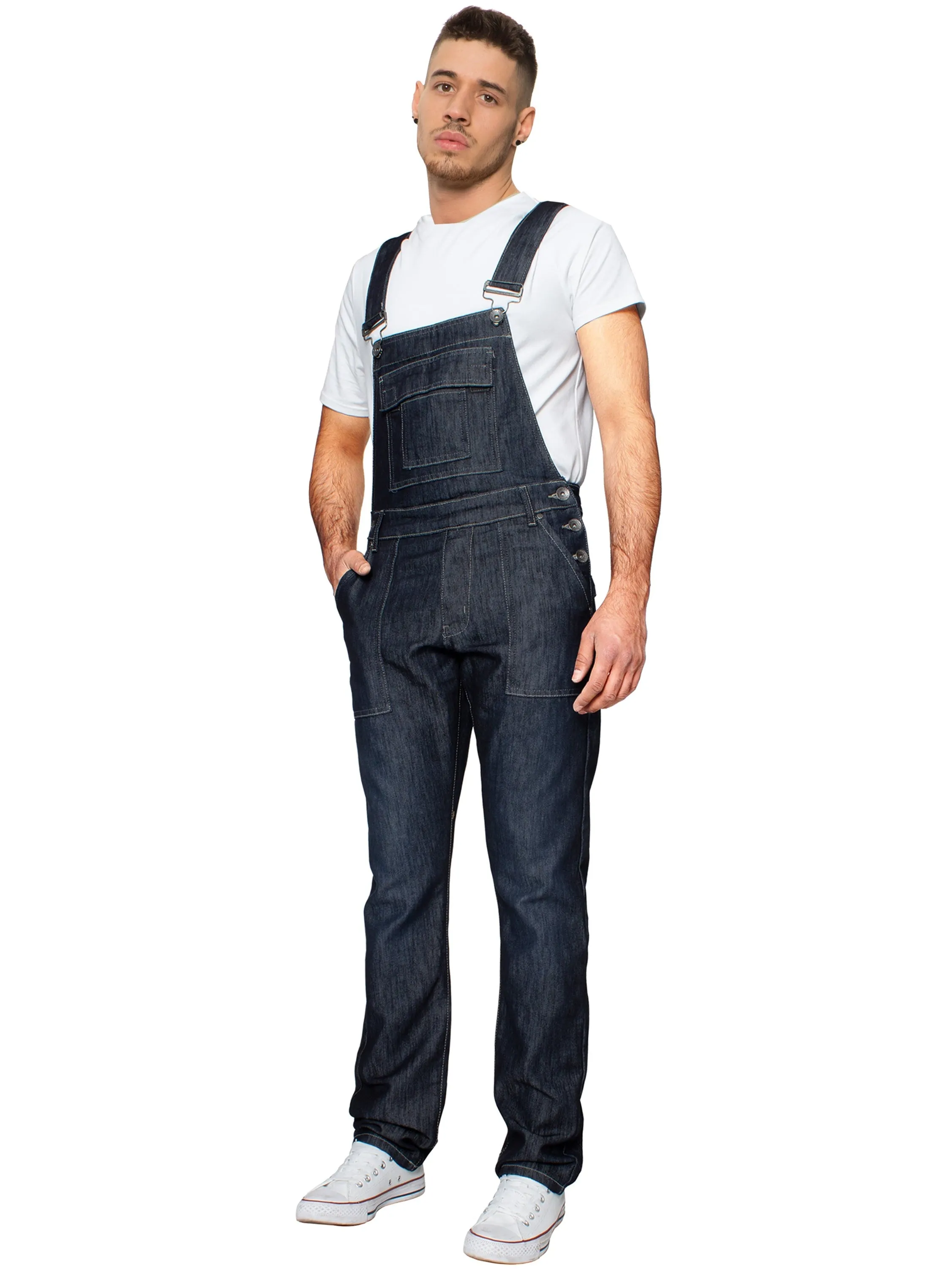 Mens Fashionable Denim Overall Dungarees  | Enzo Designer Menswear