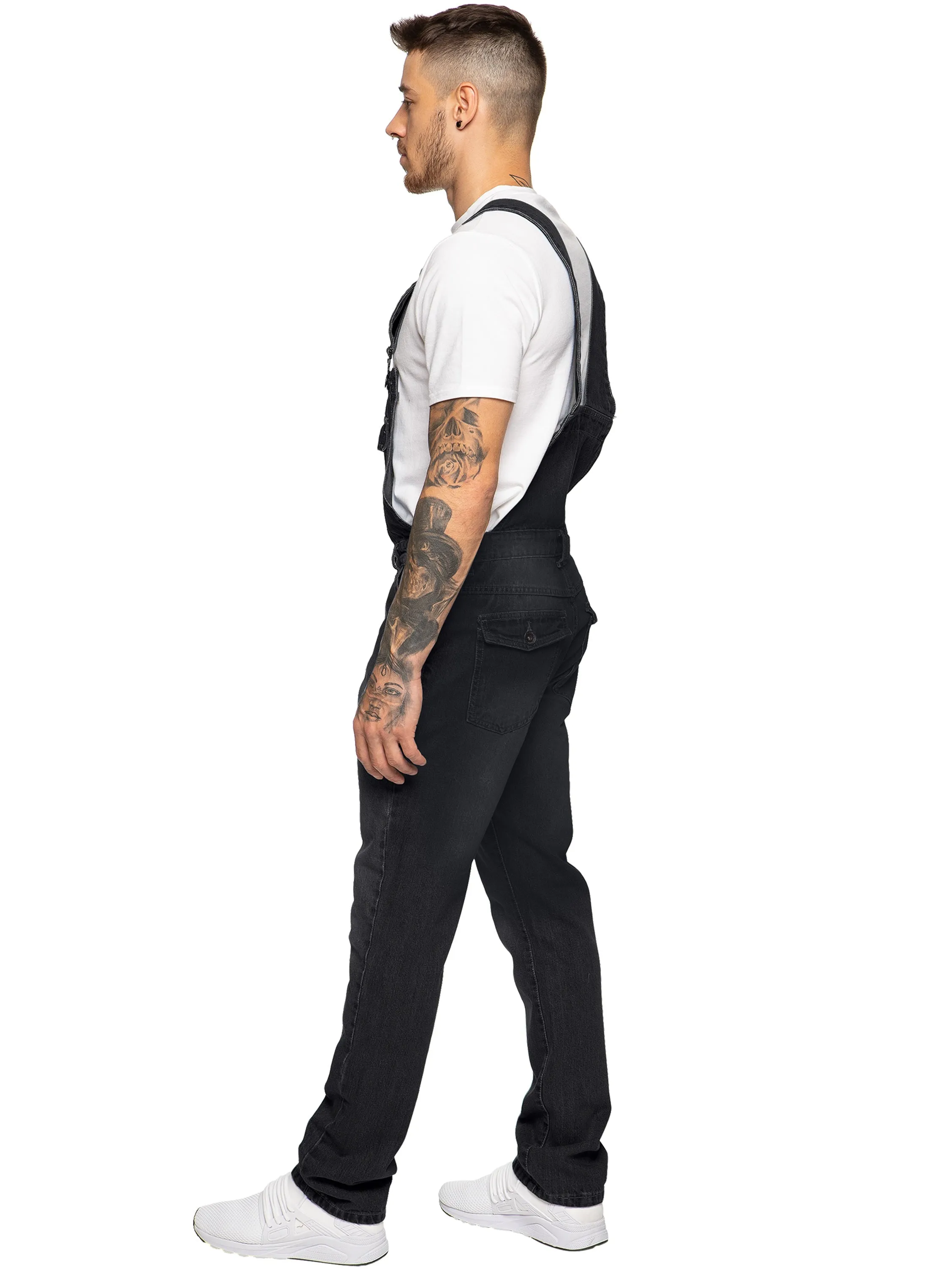 Mens Fashionable Denim Overall Dungarees  | Enzo Designer Menswear