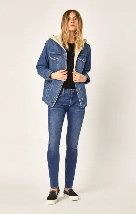 MINA JACKET IN MID DENIM