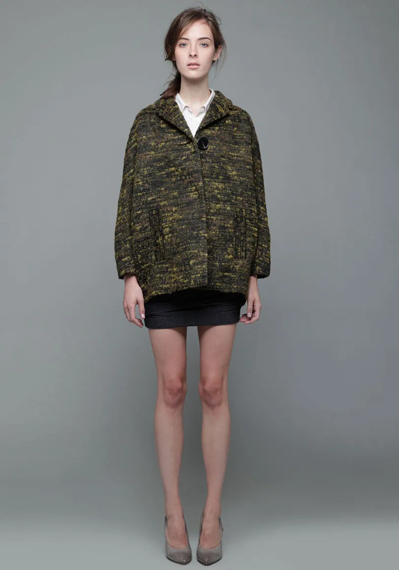 Mohair Tweed 3/4 Coat