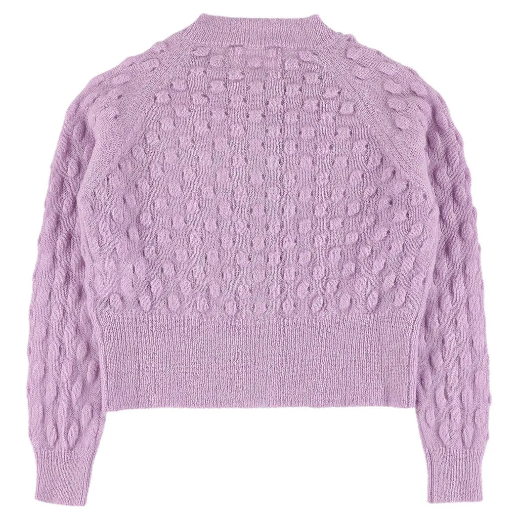 Morley Child Verona Cardigan Waffle Lilac Purple