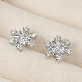 NB SNOWFLAKE STERLING SILVER EARINGS