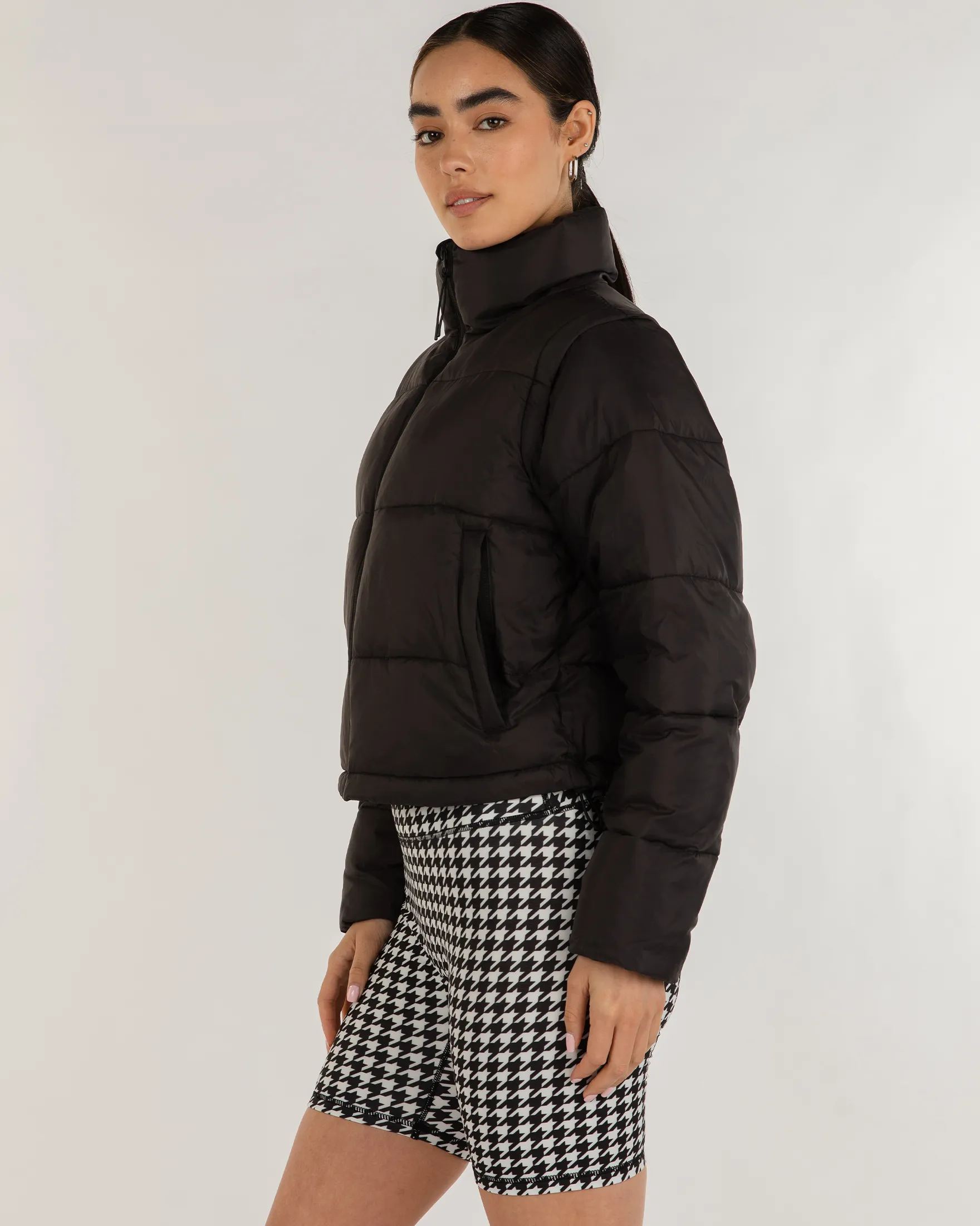 On The Go Puffer Convertible Jacket Vest
