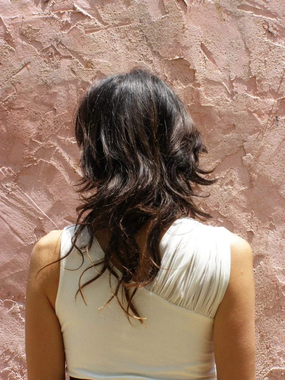One Shoulder  Dress with a Scarf