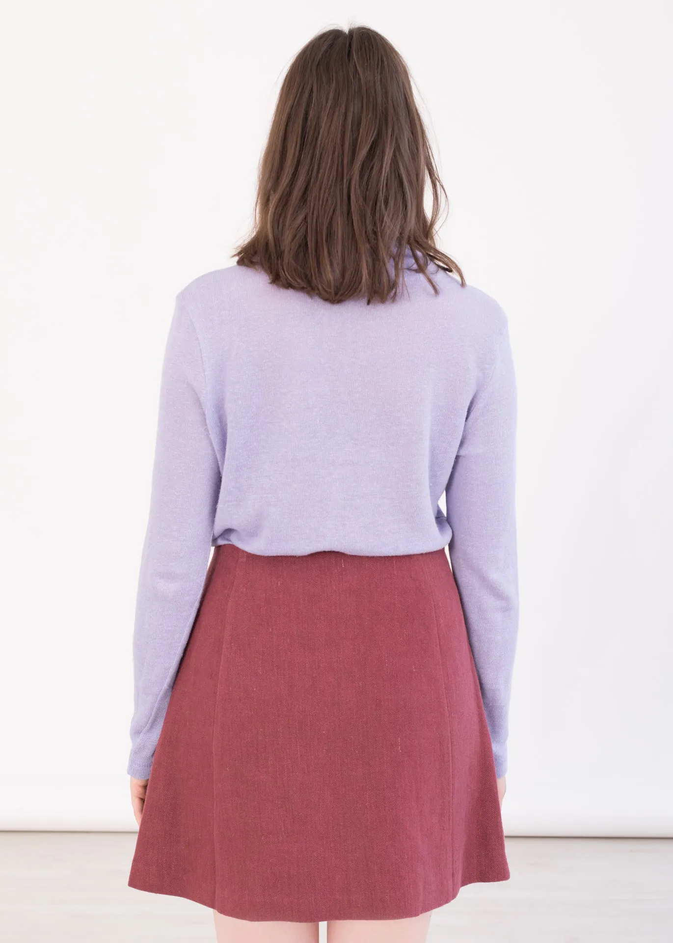 Park – Loose fit turtleneck sweater in Lavender - 100% true hemp / 100 % Hanf