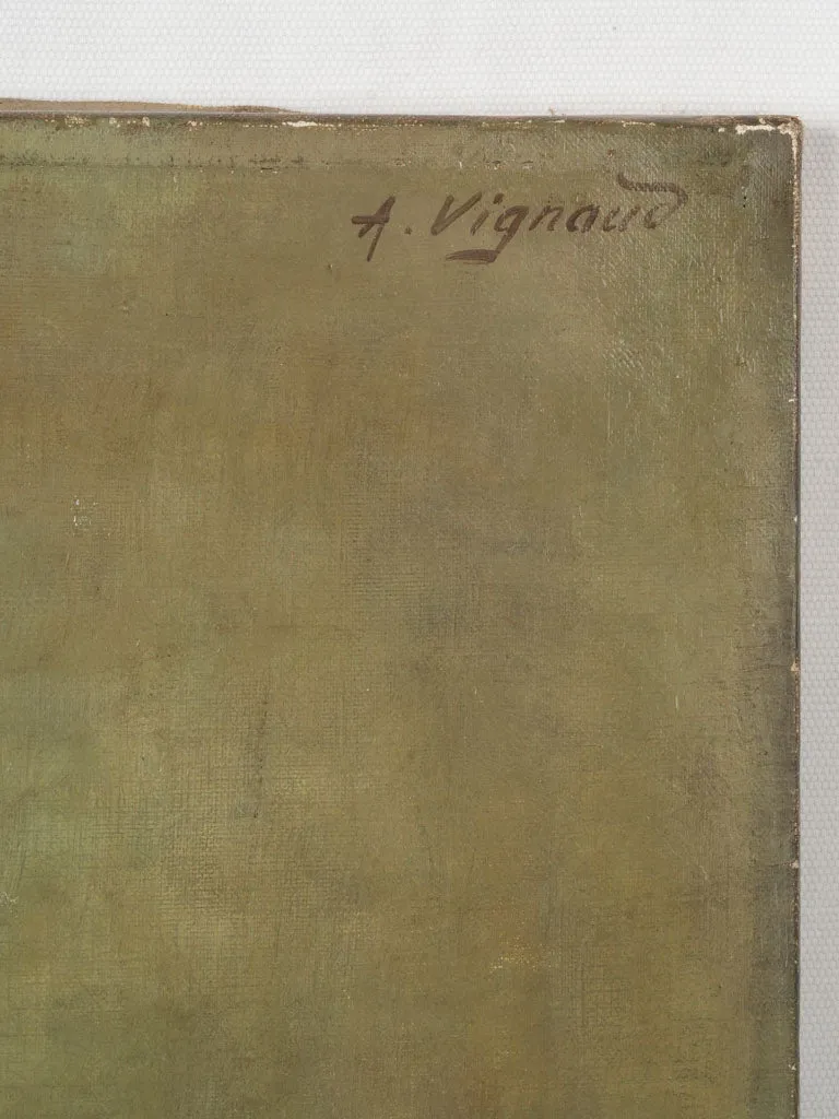 Portrait of a Man Smoking, circa 1920, signed A. Vignaud 28¾ x 23¾"