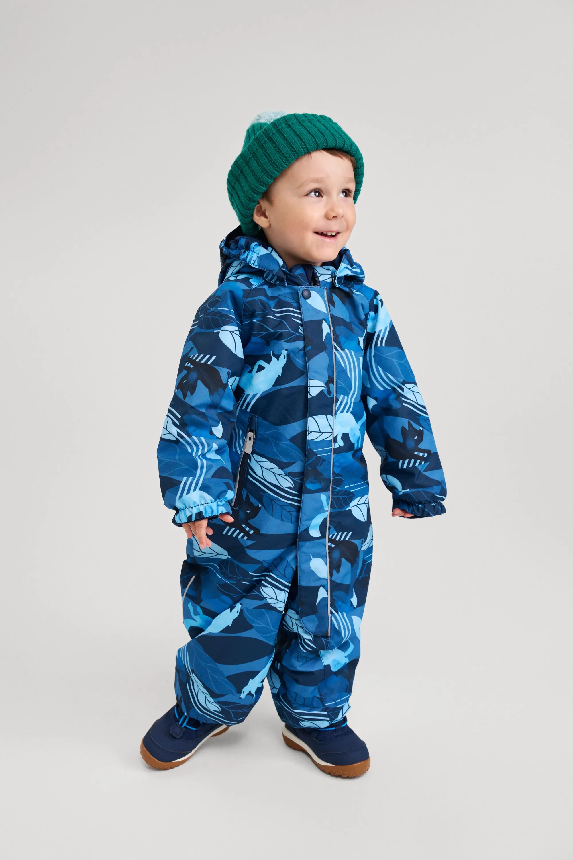 REIMA TEC Winteroverall/Skianzug<br> Puhuri <br>Gr. 74 bis 98 <br> Po-Bereich extra dick isoliert<br> abnehmbare Fuss-Schlaufen<br> WS 10'000 mm