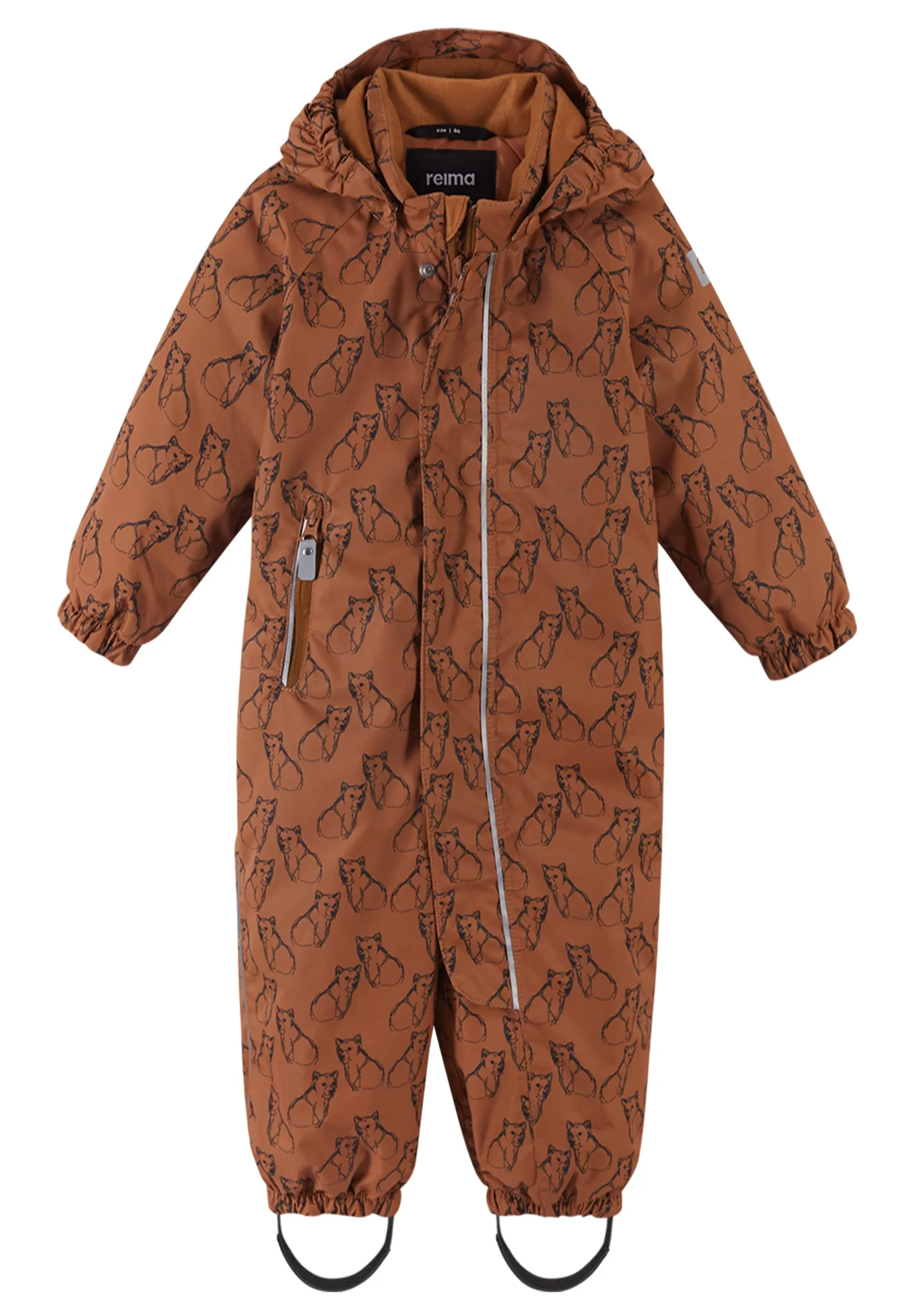 REIMA TEC Winteroverall/Skianzug<br> Puhuri <br>Gr. 74 bis 98 <br> Po-Bereich extra dick isoliert<br> abnehmbare Fuss-Schlaufen<br> WS 10'000 mm