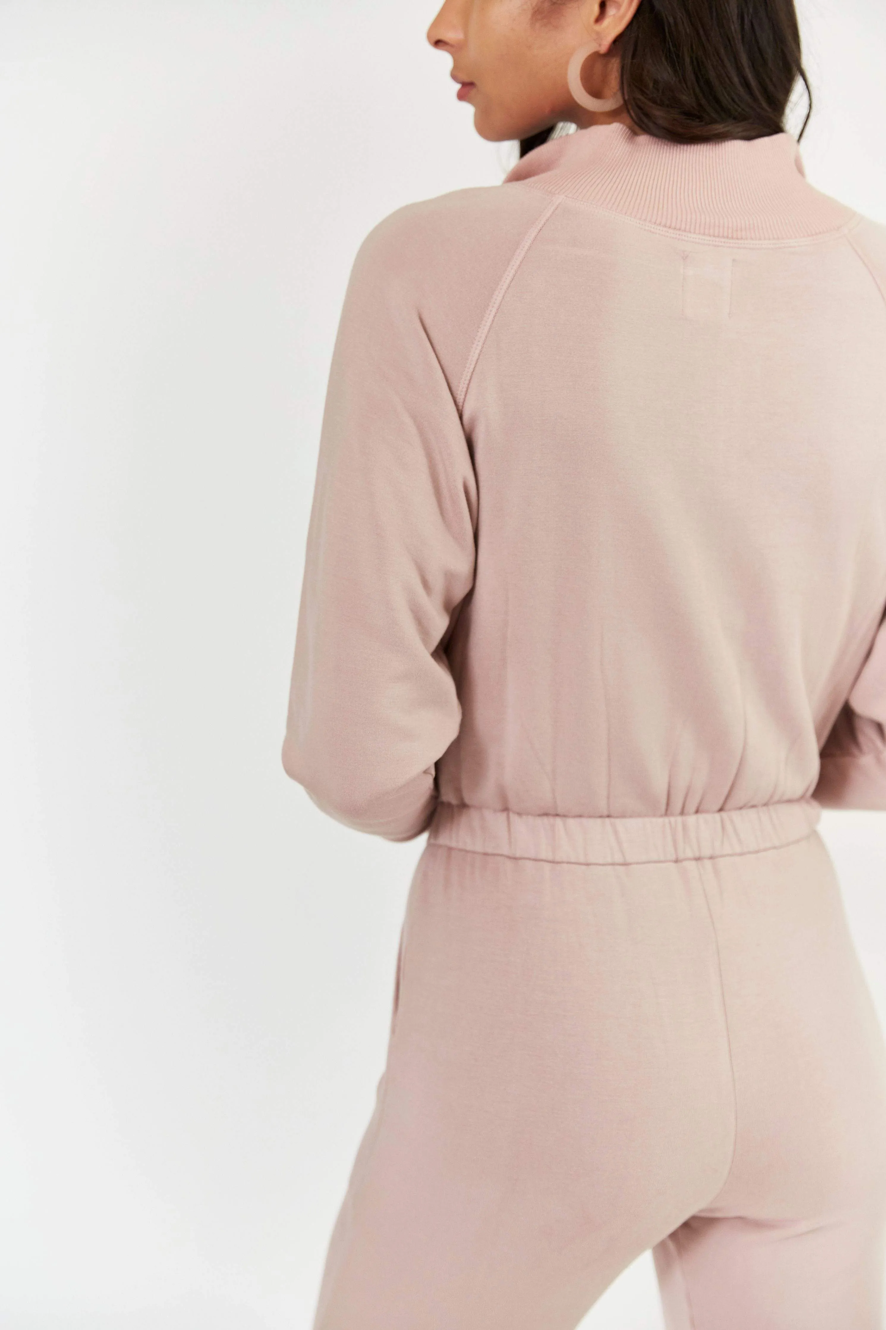 Restore Soft Terry Jumpsuit - Pink Suede