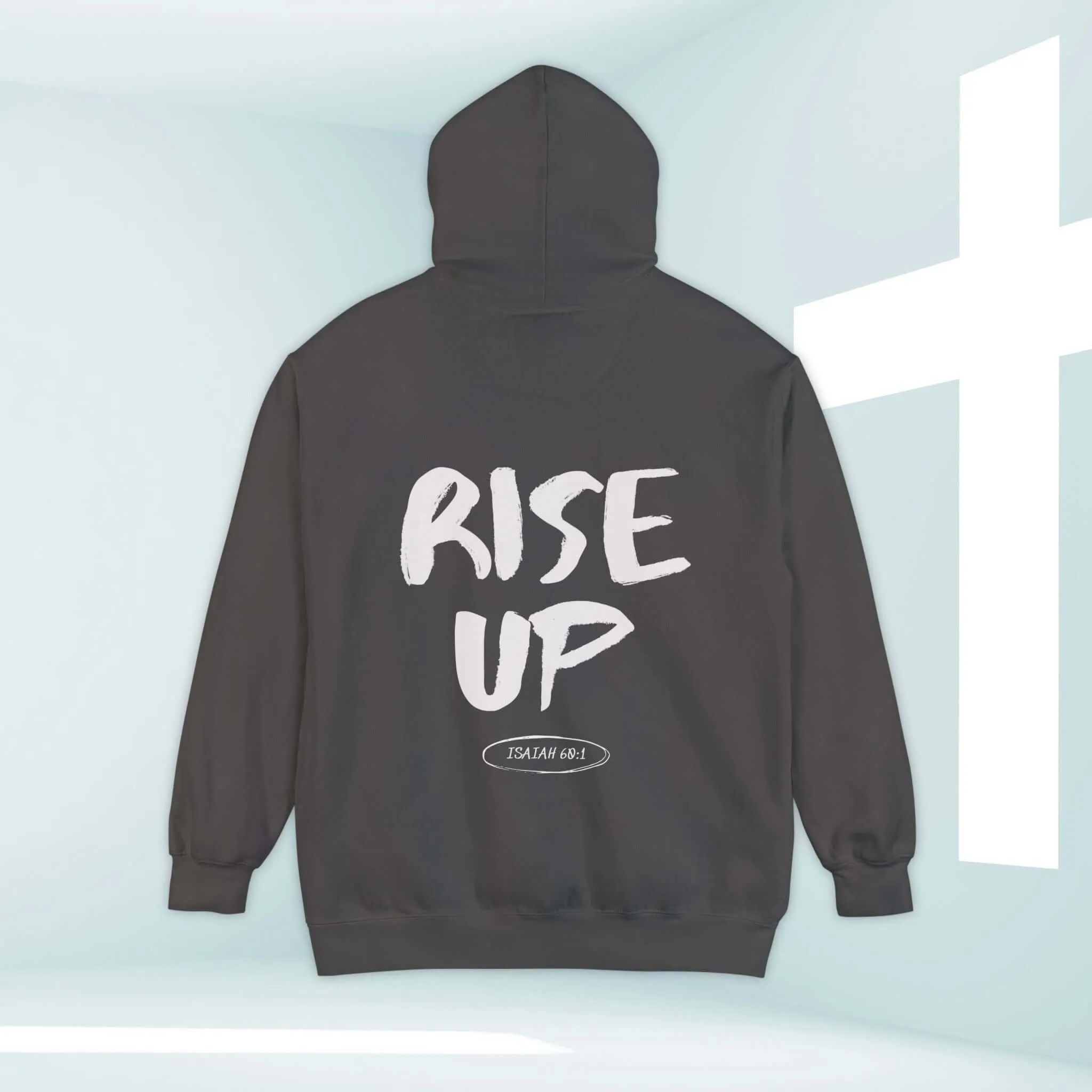 Rise Up Bible Verse Hooded Sweatshirt, Christian Hoodie Church Clothing