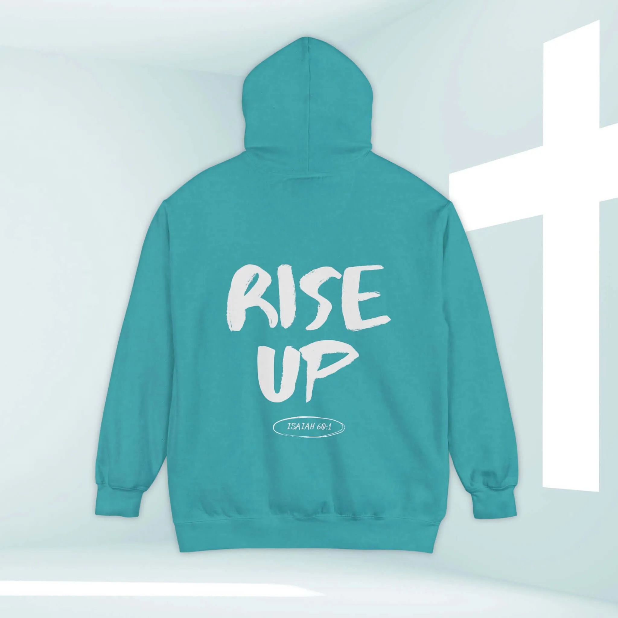 Rise Up Bible Verse Hooded Sweatshirt, Christian Hoodie Church Clothing