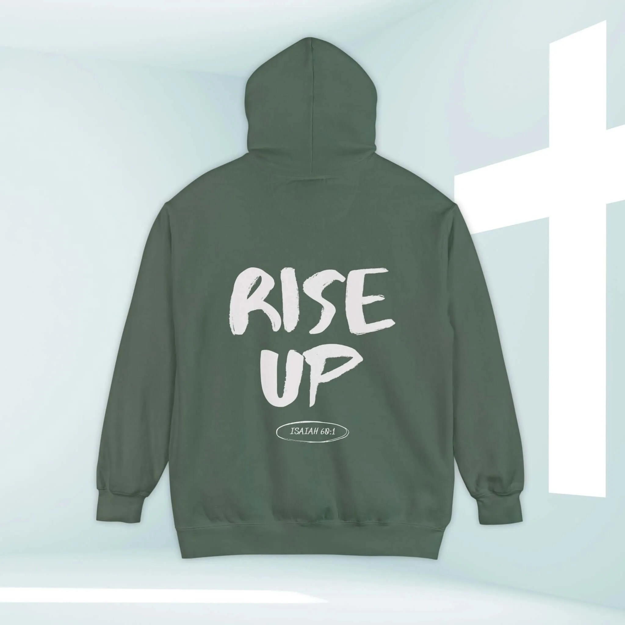 Rise Up Bible Verse Hooded Sweatshirt, Christian Hoodie Church Clothing