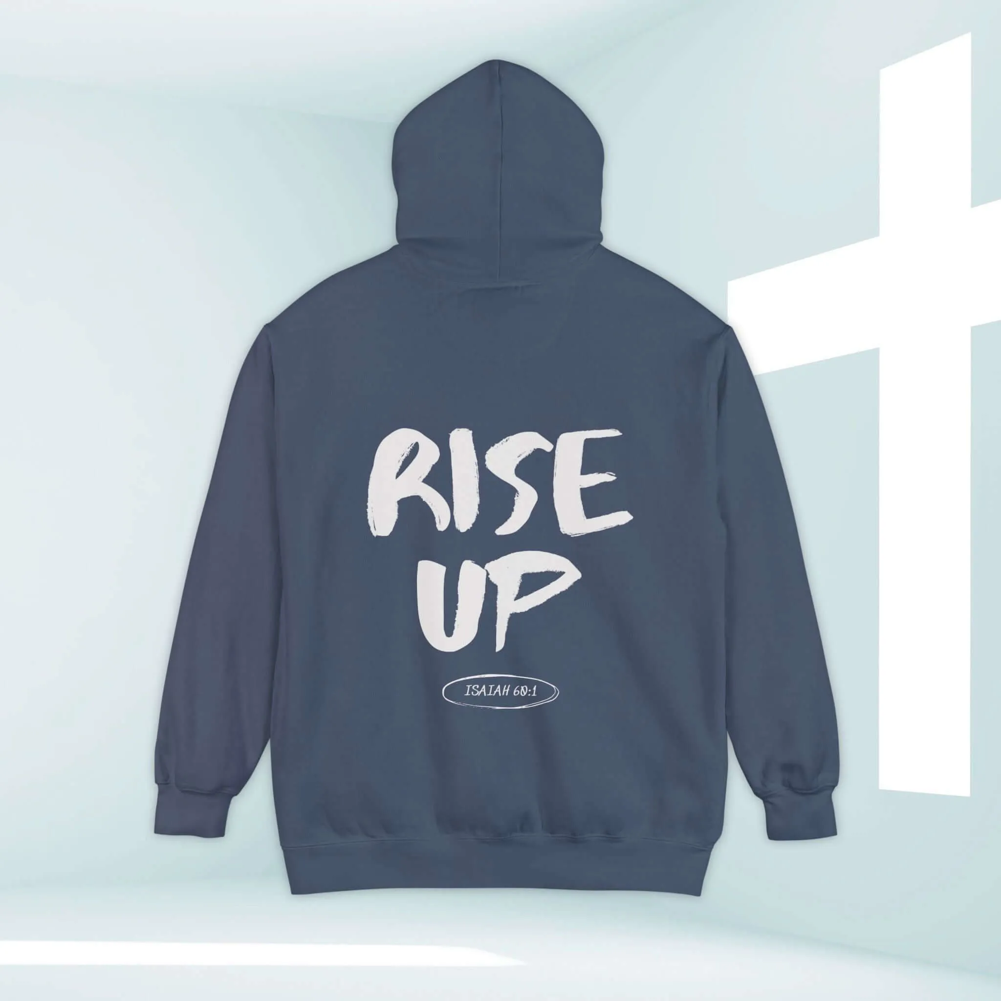 Rise Up Bible Verse Hooded Sweatshirt, Christian Hoodie Church Clothing
