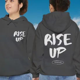 Rise Up Bible Verse Hooded Sweatshirt, Christian Hoodie Church Clothing