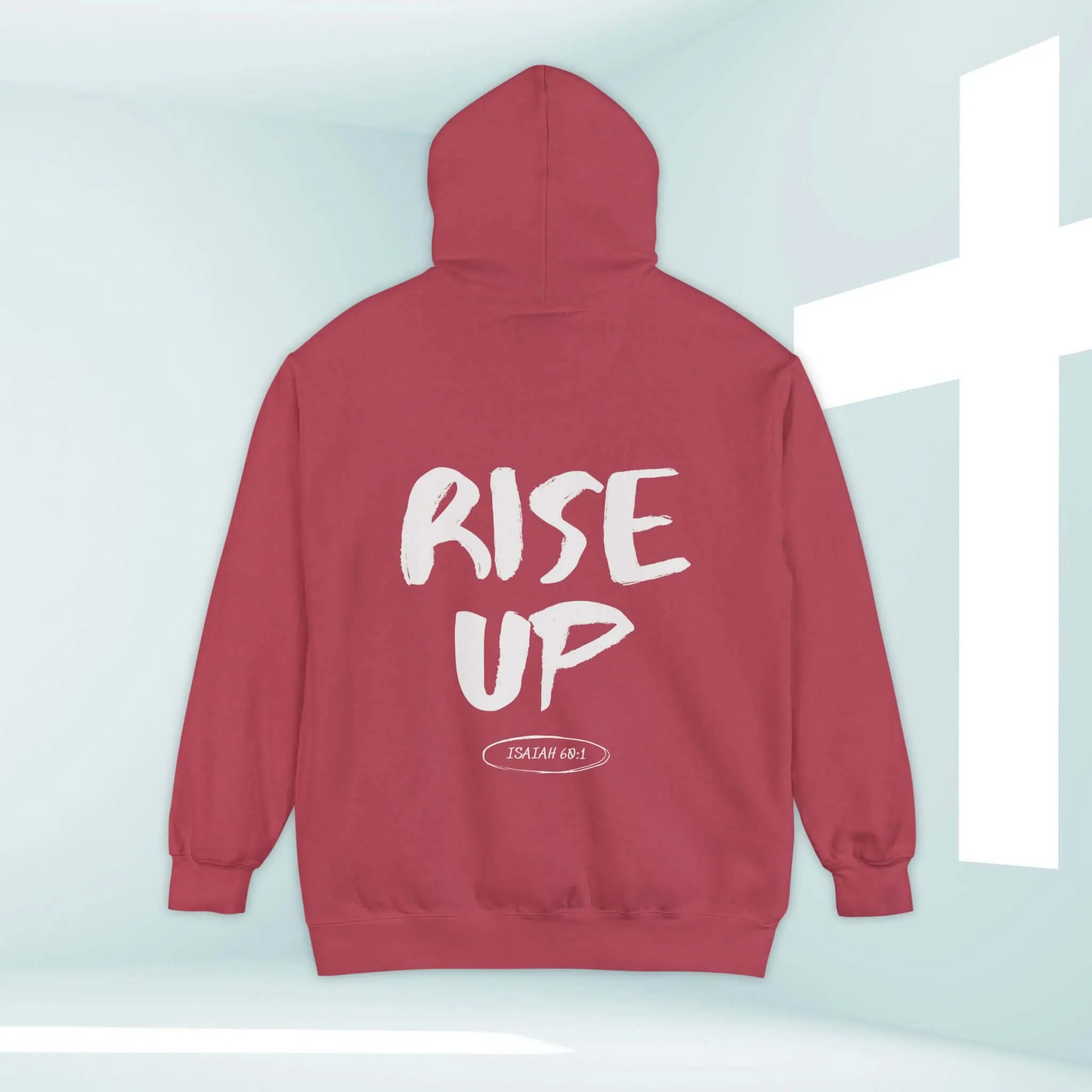 Rise Up Bible Verse Hooded Sweatshirt, Christian Hoodie Church Clothing