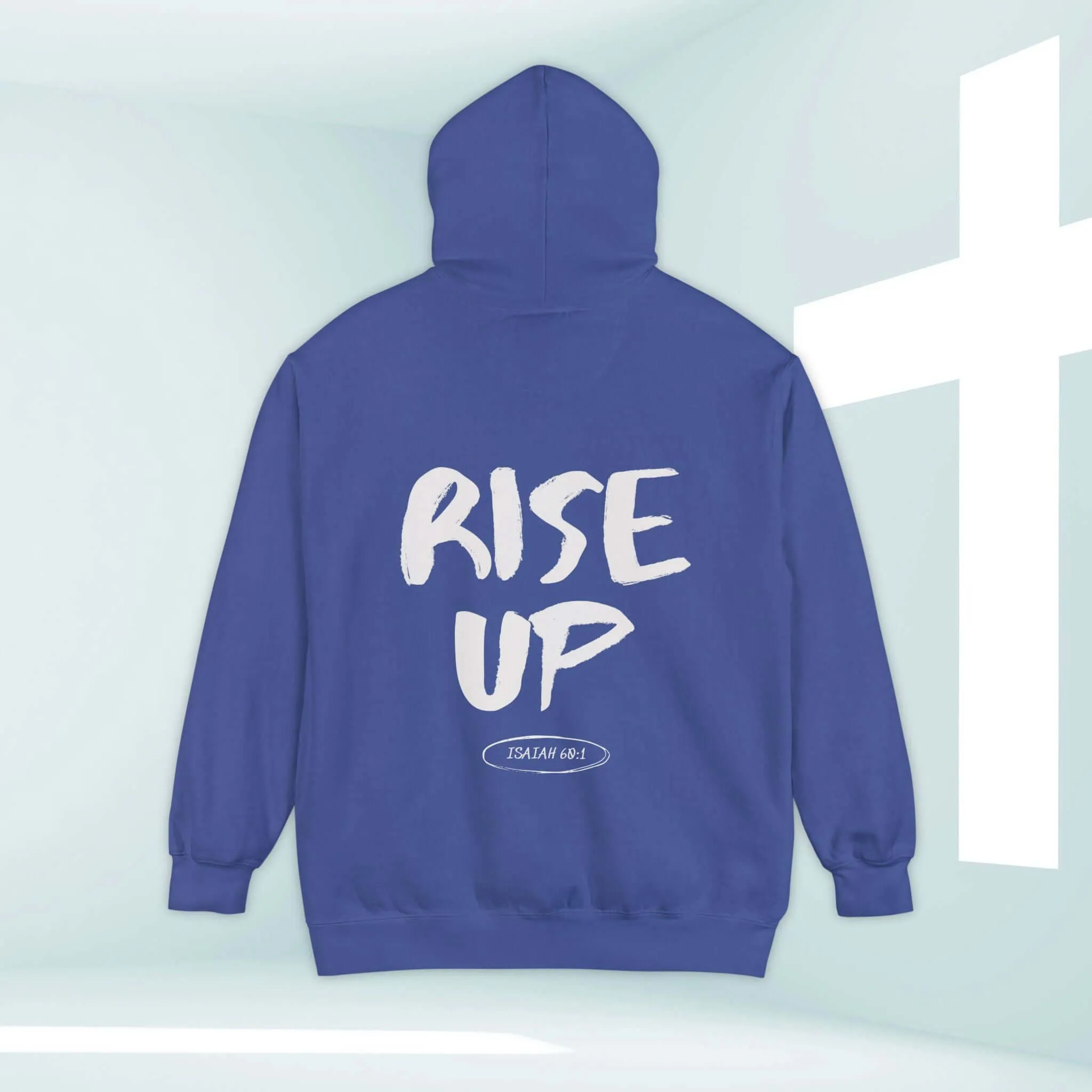 Rise Up Bible Verse Hooded Sweatshirt, Christian Hoodie Church Clothing