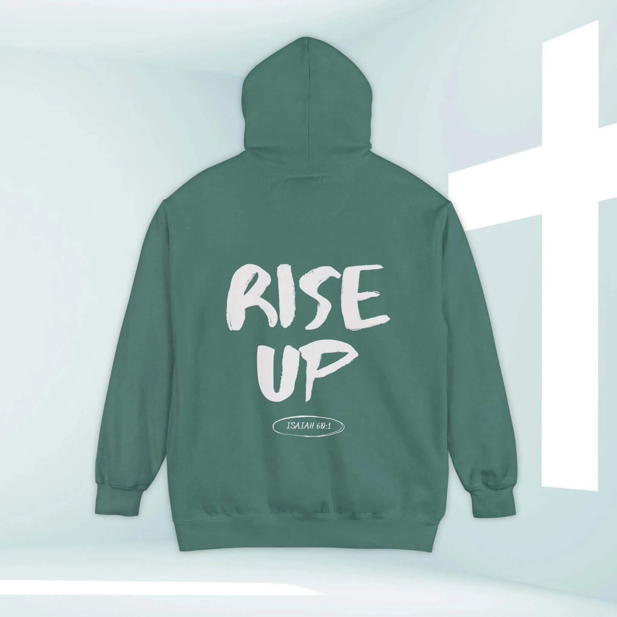 Rise Up Bible Verse Hooded Sweatshirt, Christian Hoodie Church Clothing