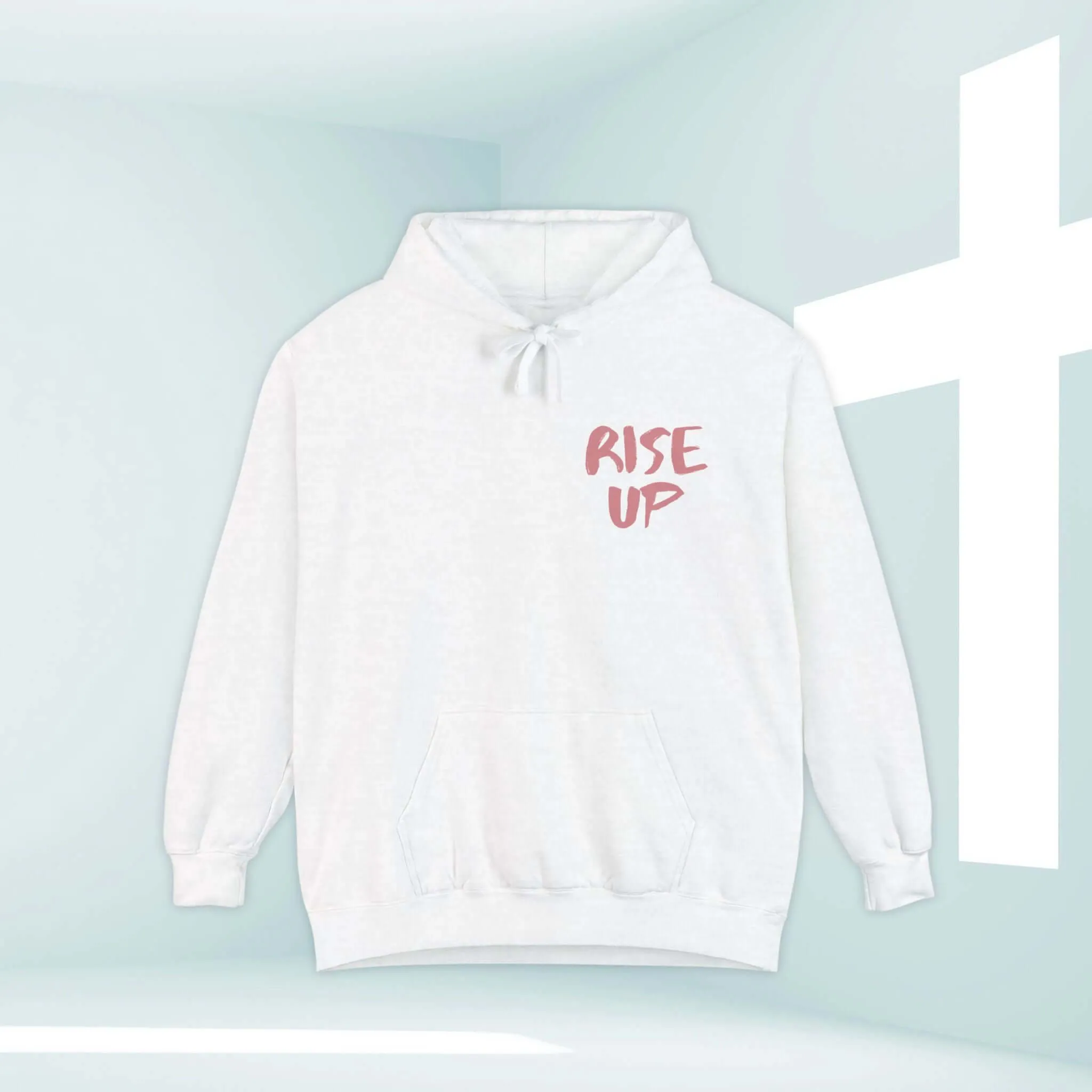 Rise Up Bible Verse Hooded Sweatshirt, Christian Hoodie Church Clothing