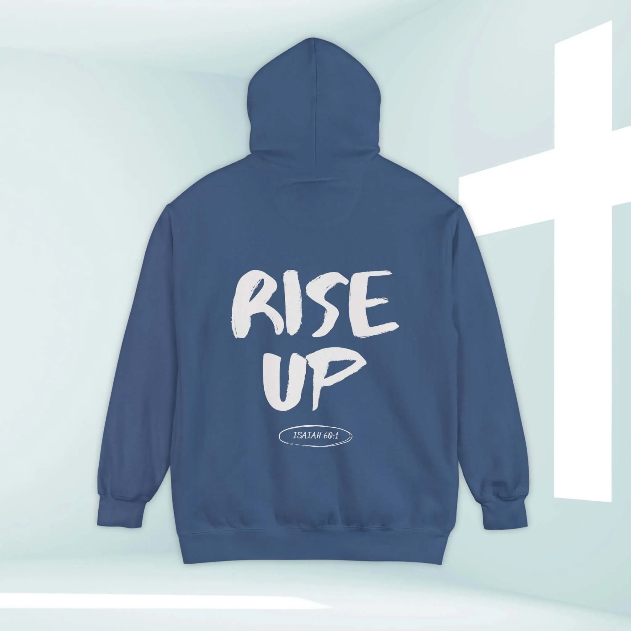Rise Up Bible Verse Hooded Sweatshirt, Christian Hoodie Church Clothing