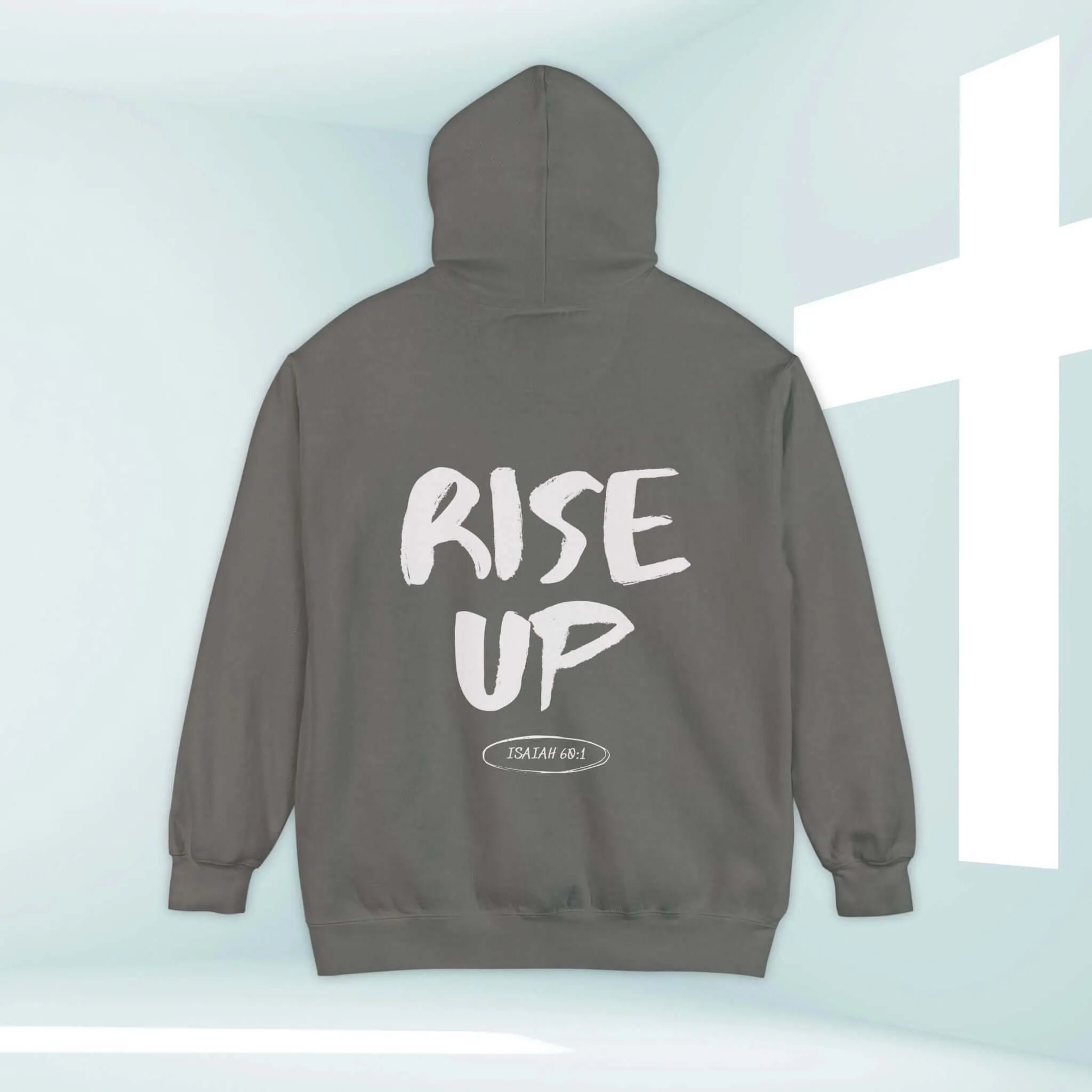 Rise Up Bible Verse Hooded Sweatshirt, Christian Hoodie Church Clothing