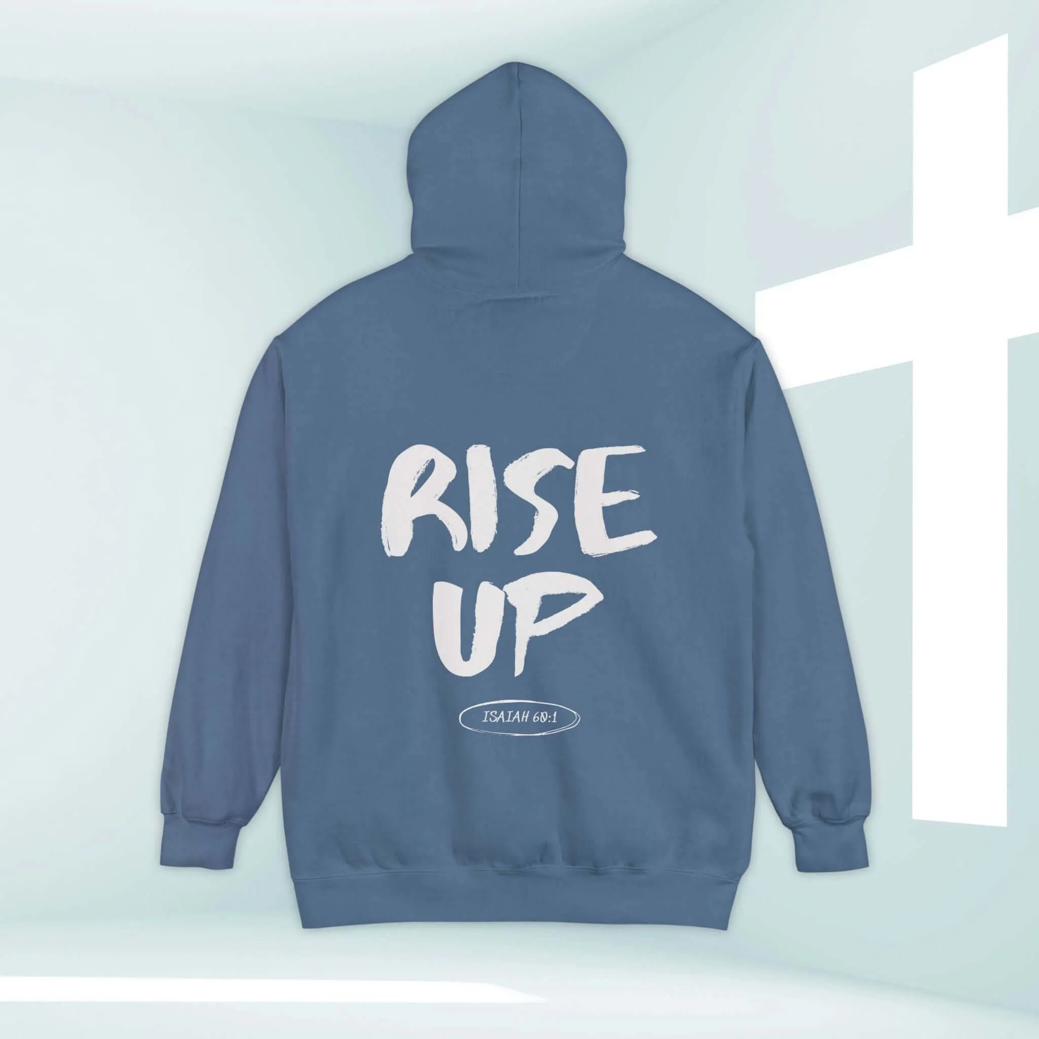 Rise Up Bible Verse Hooded Sweatshirt, Christian Hoodie Church Clothing