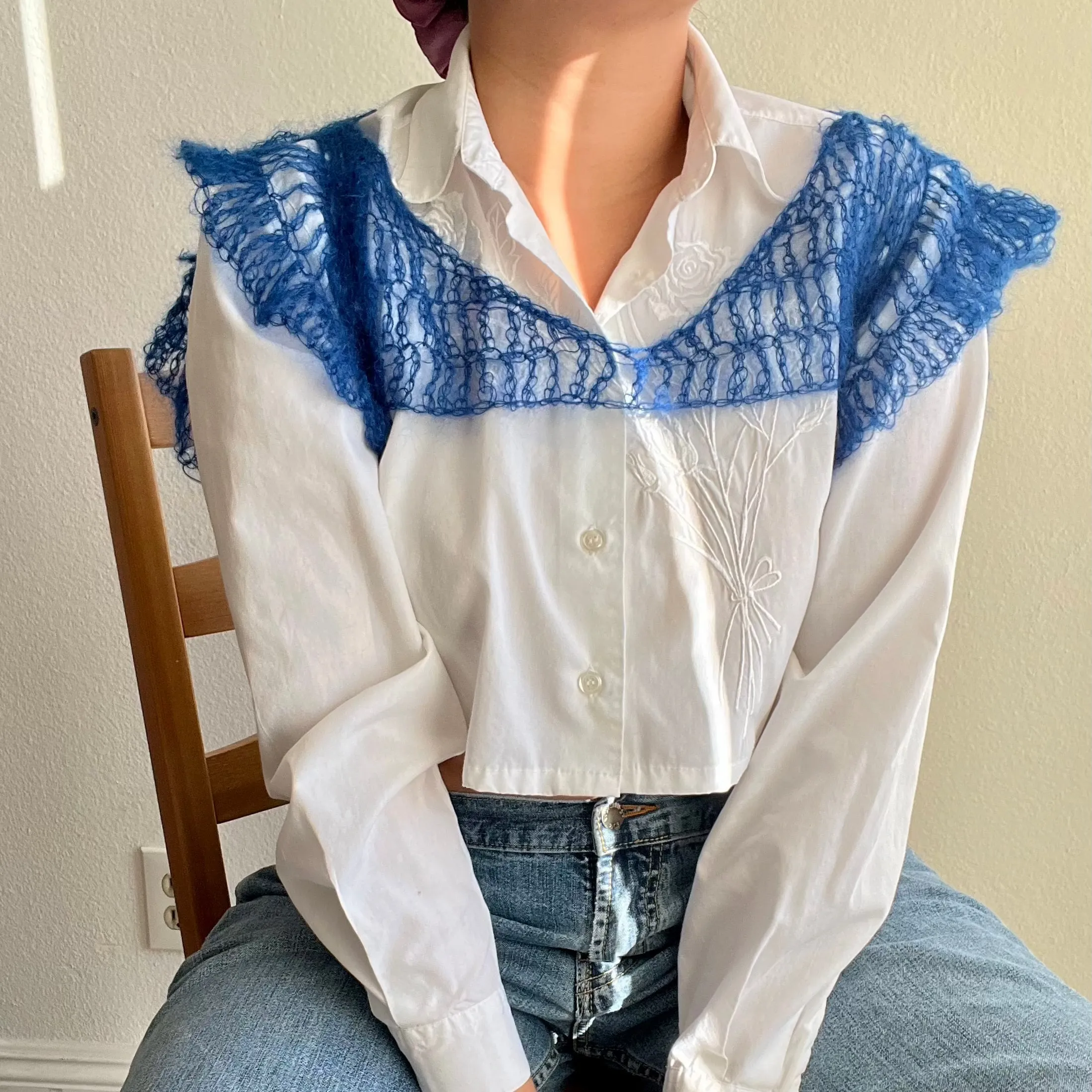 RUFFLE MOHAIR CROP
