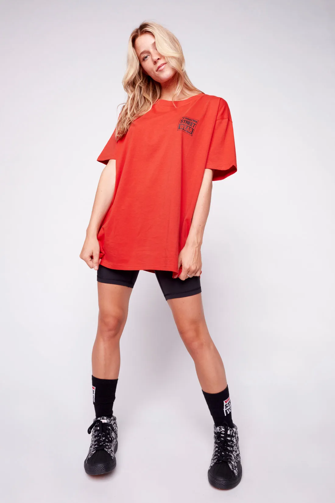Safety Pin Logo T-Shirt - Red