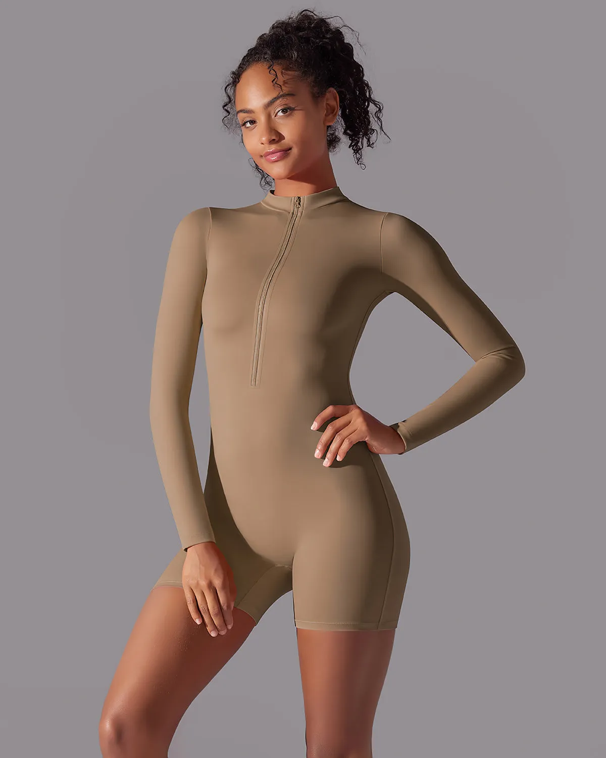 Scarlett Seamless Jumpsuit - Brown