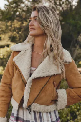 Sherpa Moto Jacket - Chestnut