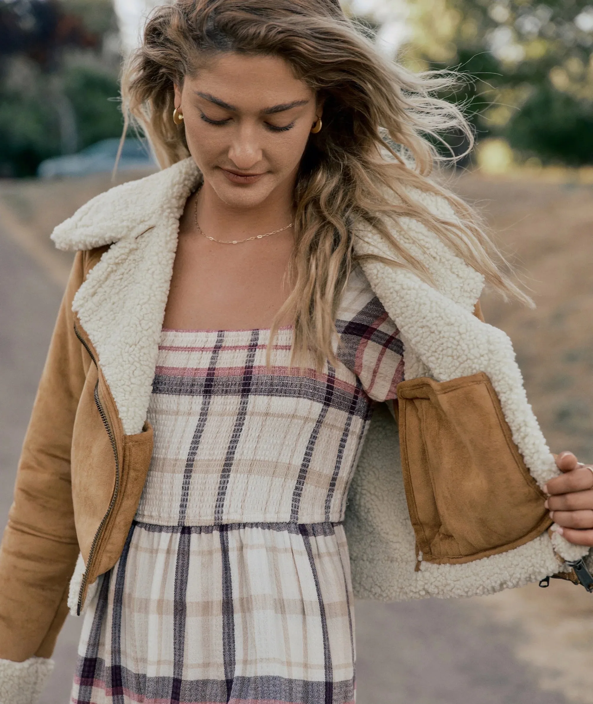 Sherpa Moto Jacket - Chestnut