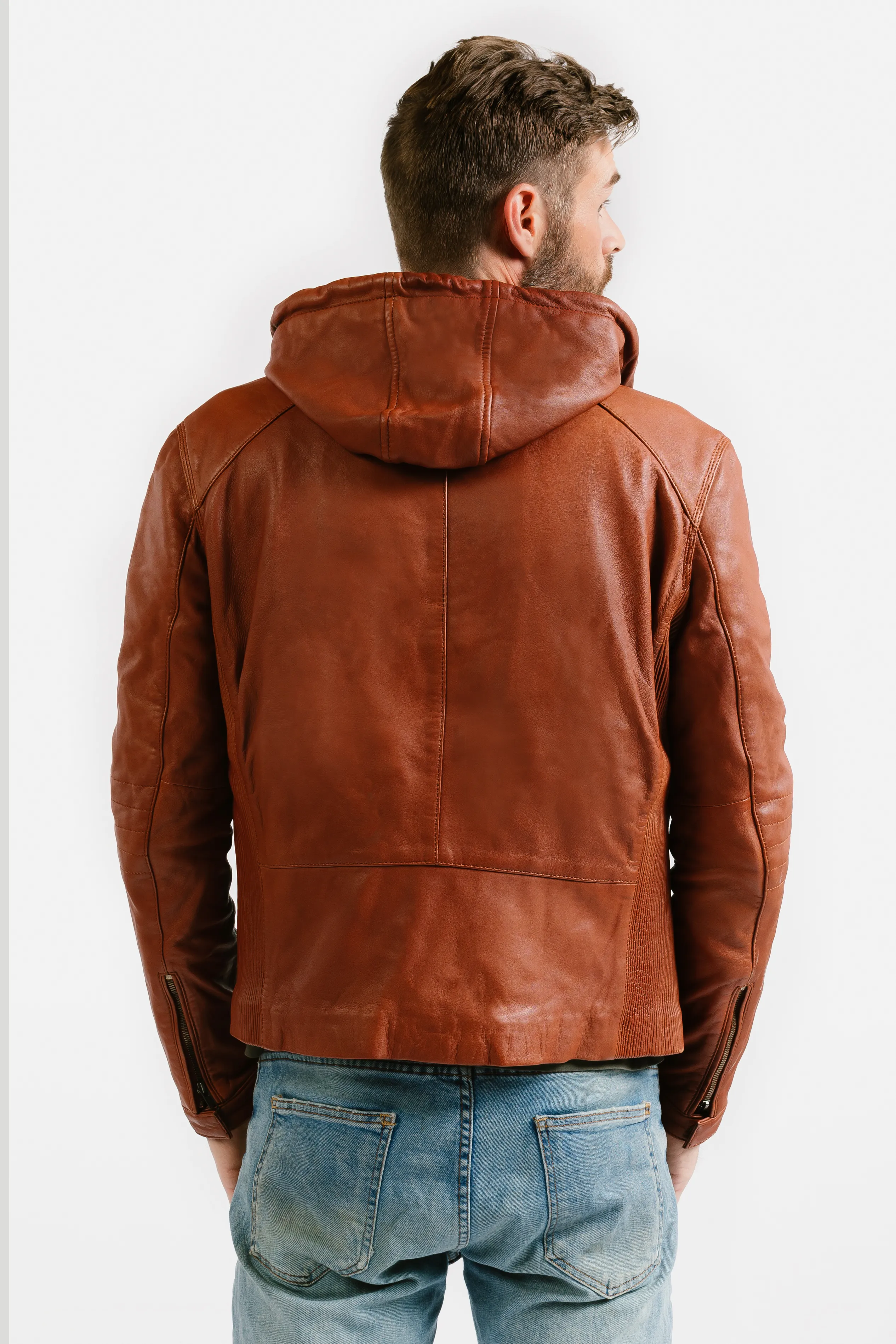 Slim Racer Leather Jacket | Theseus