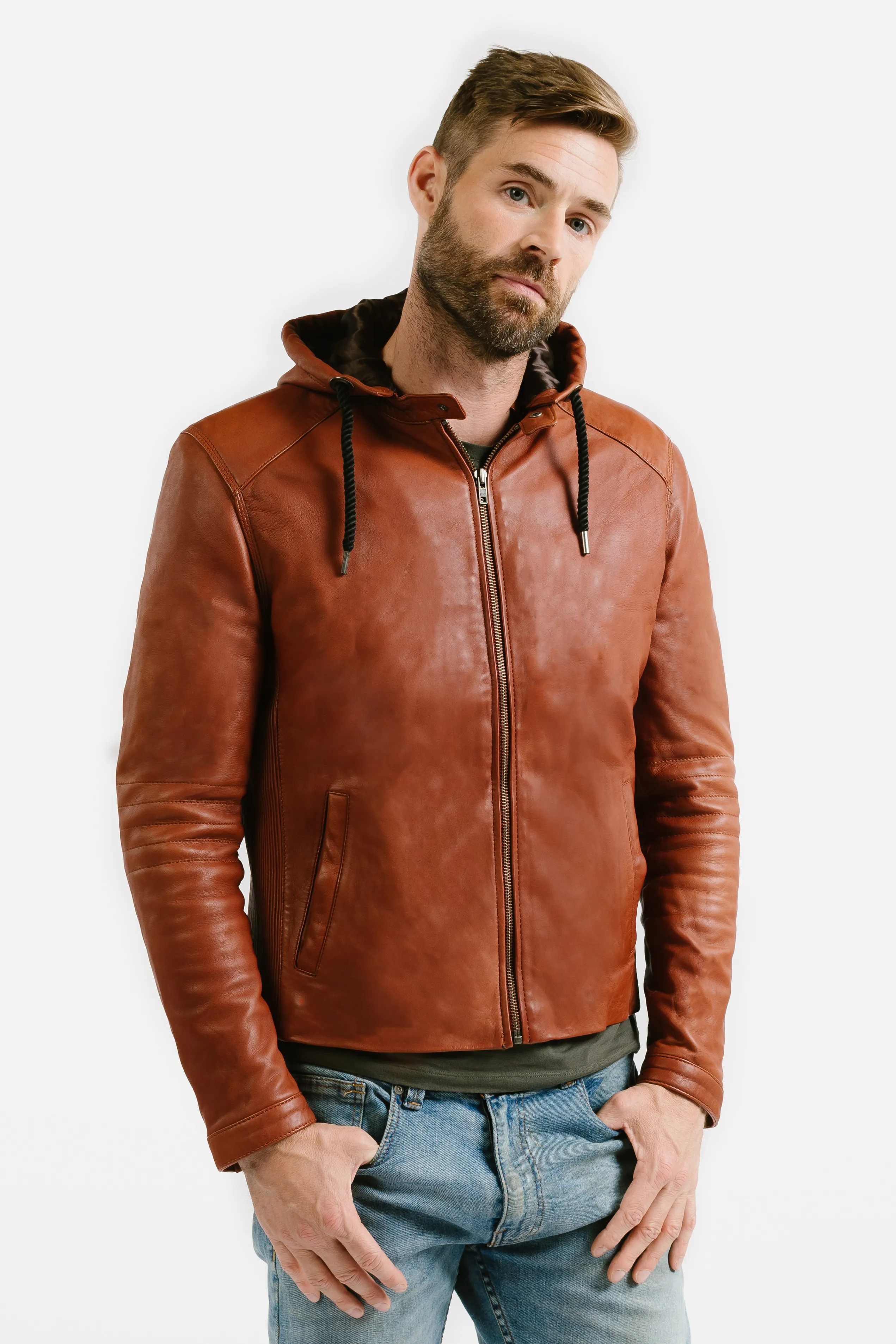 Slim Racer Leather Jacket | Theseus