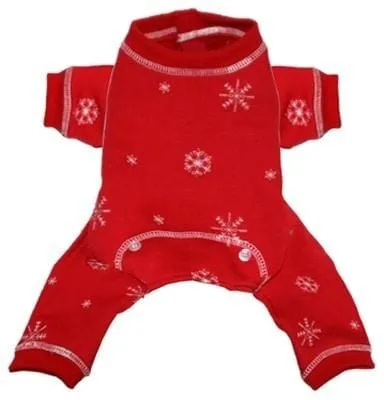 Snowflake Long John Pet Pajama