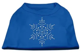 Snowflake Rhinestone Shirt Blue Lg (14)
