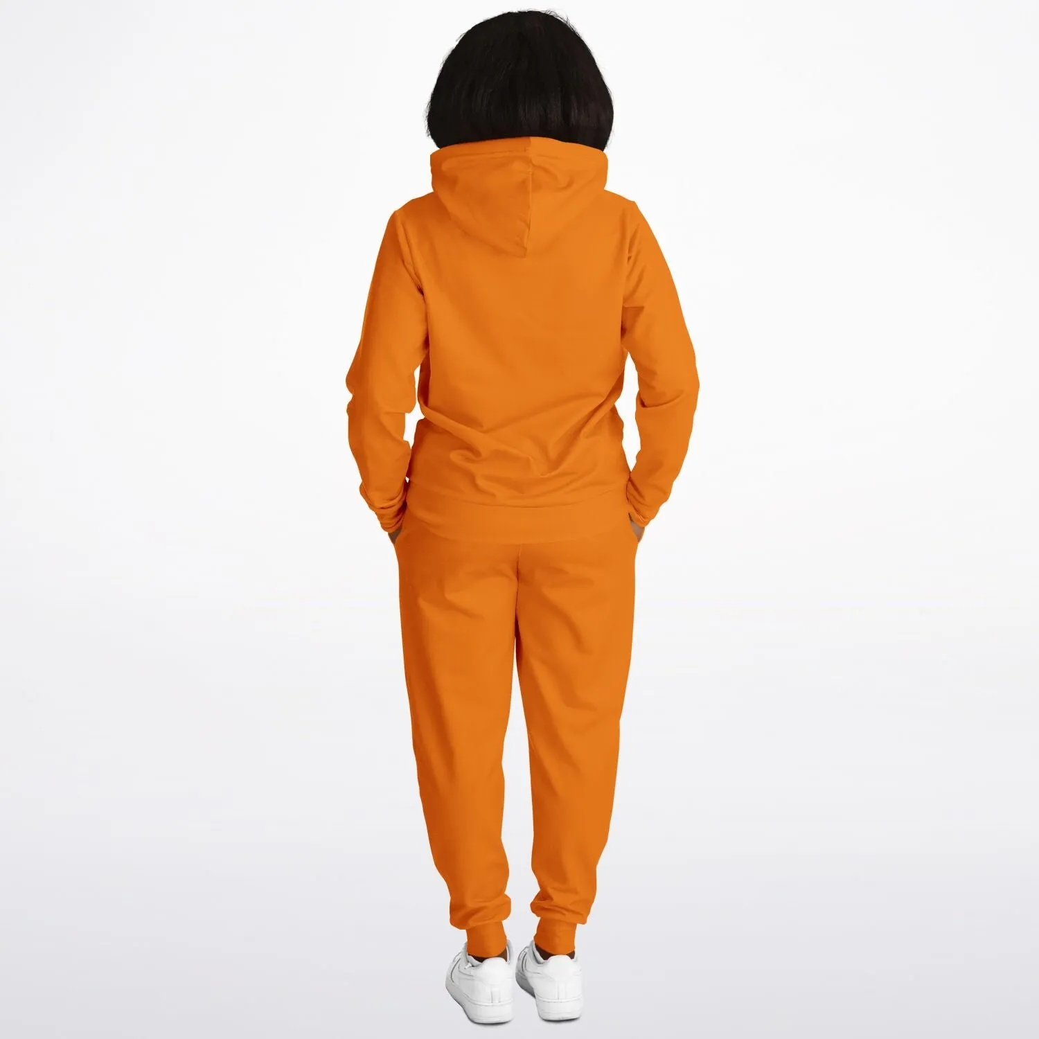 Solid Orange Men's Hoodie and Jogger Set