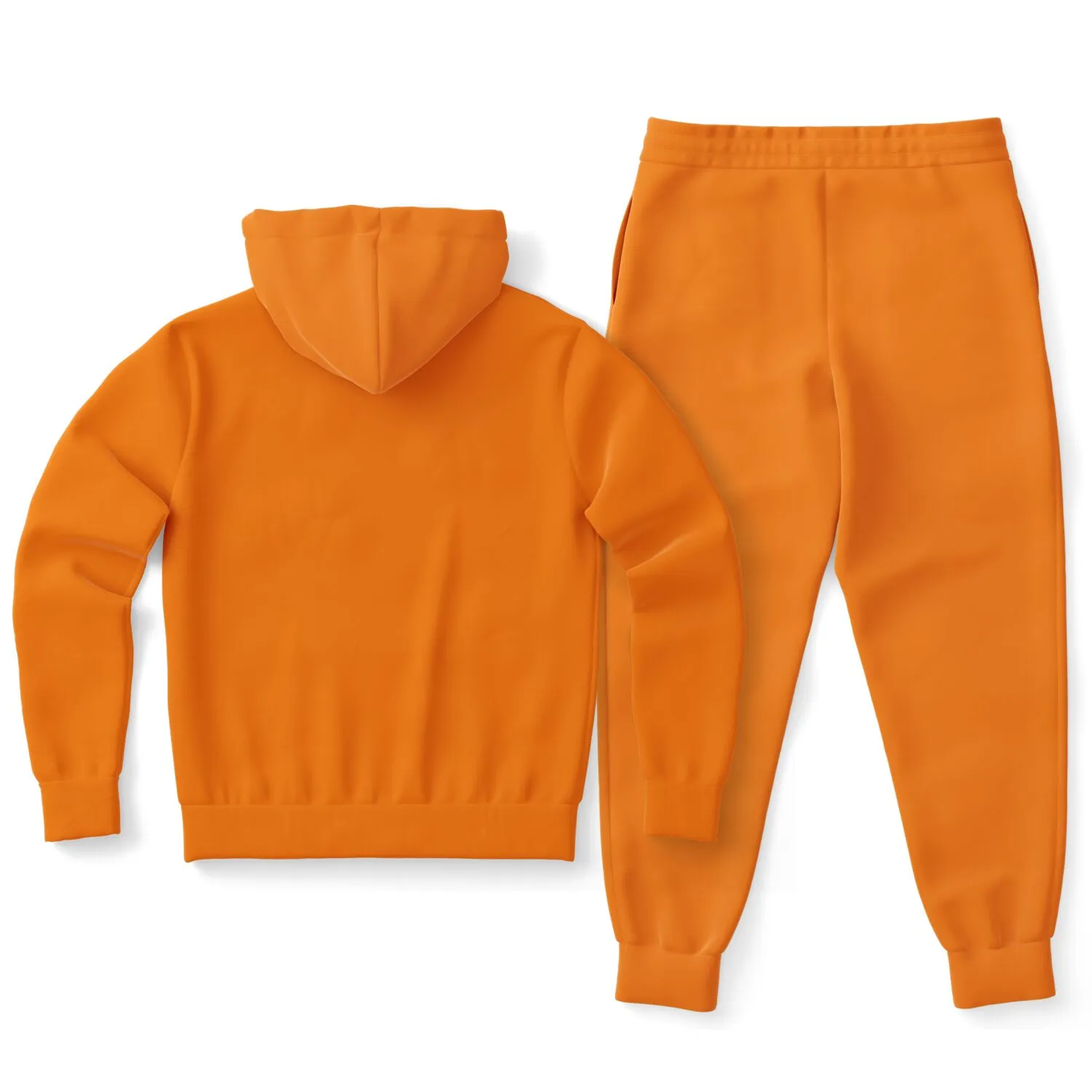 Solid Orange Men's Hoodie and Jogger Set