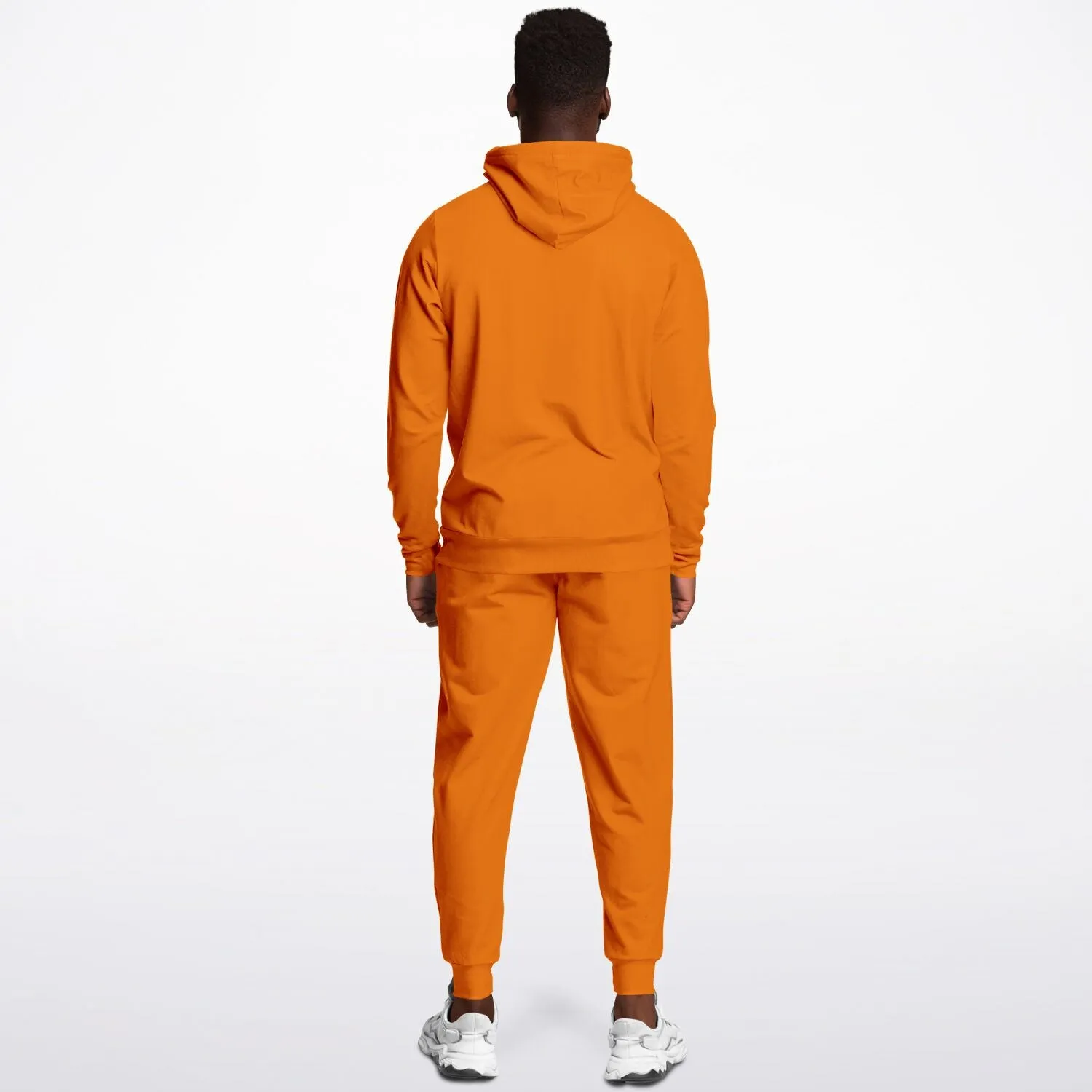 Solid Orange Men's Hoodie and Jogger Set