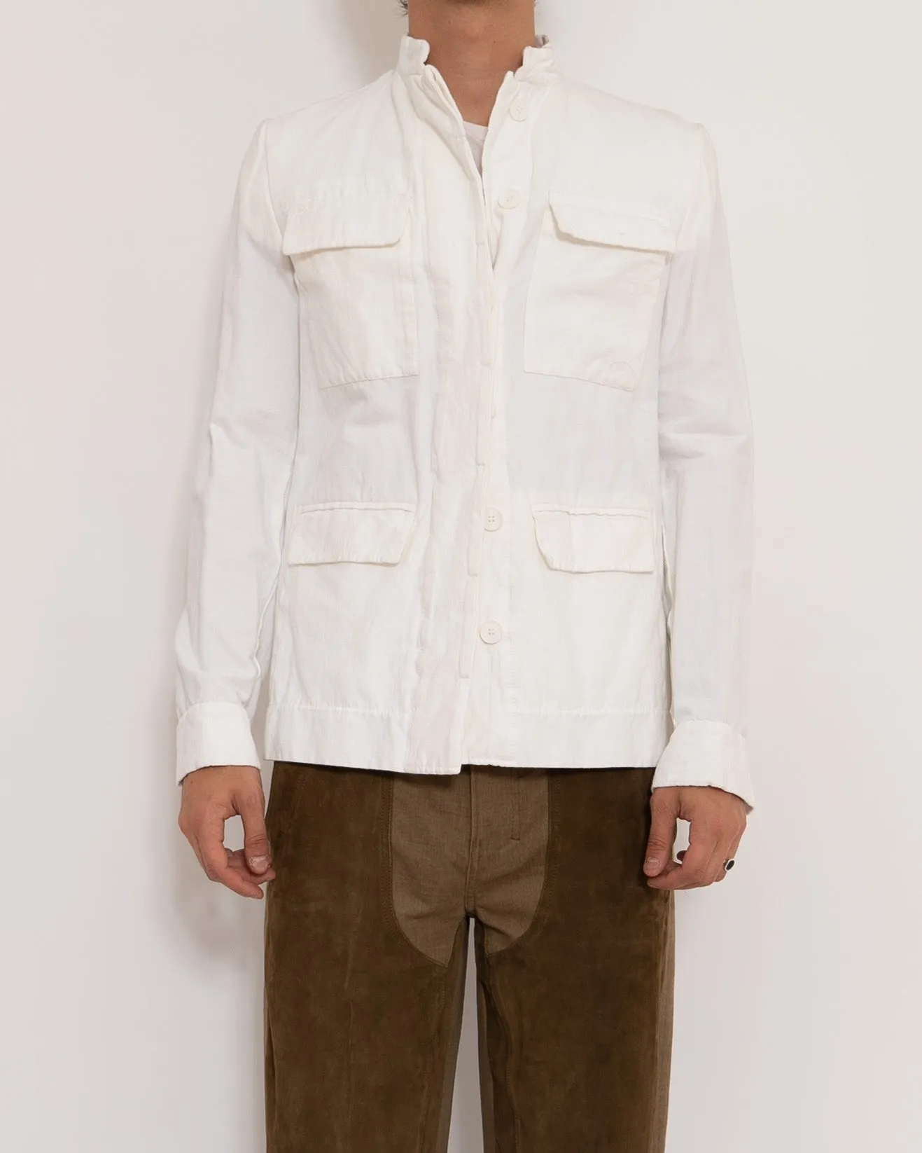 SS17 Ivory Military Shirt Jacket Sample
