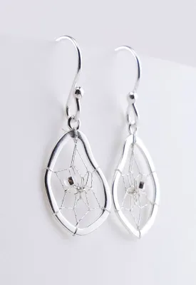 Sterling Silver Dreamcatcher Earrings