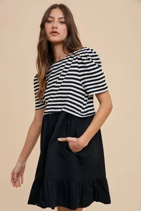 Striped Babydoll Dress