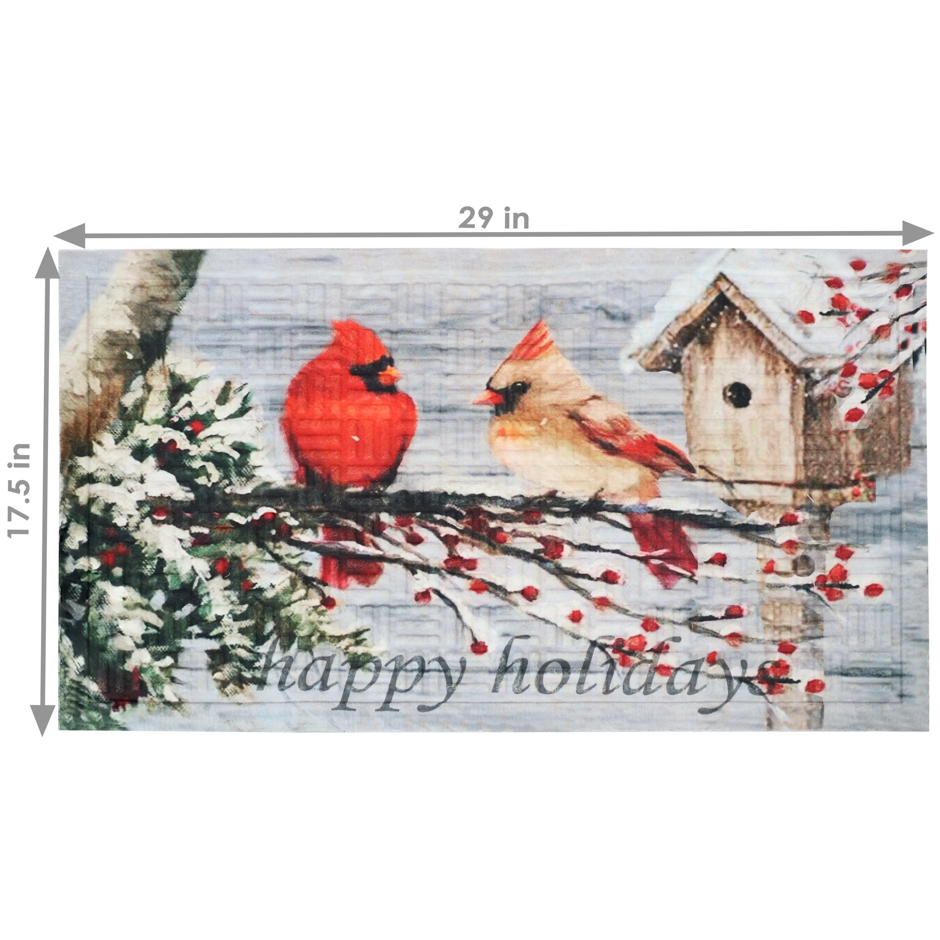 Sunnydaze 17.5" x 29" Indoor Holiday Entrance Mat